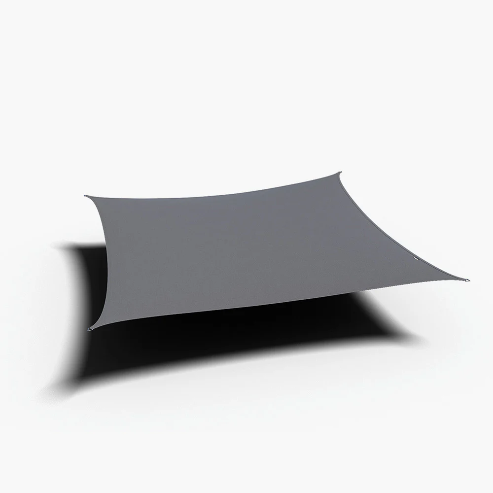 4m Square Waterproof Shade Sail Grey - Image 4