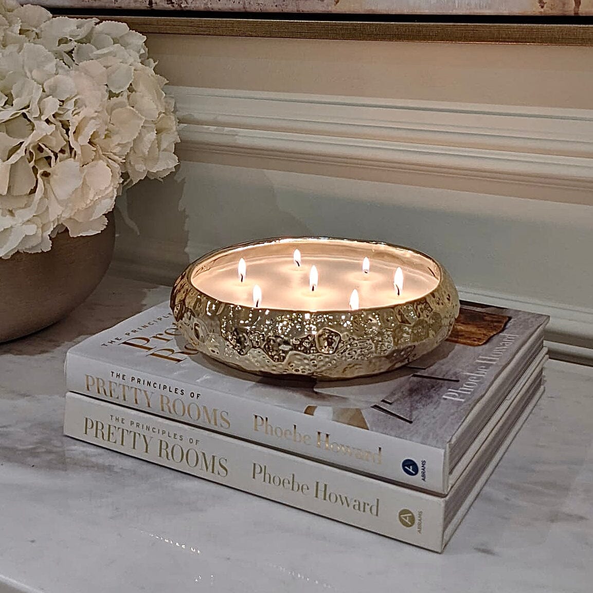 Aeolian 7 Wick Gold Scented Candle - Image 6