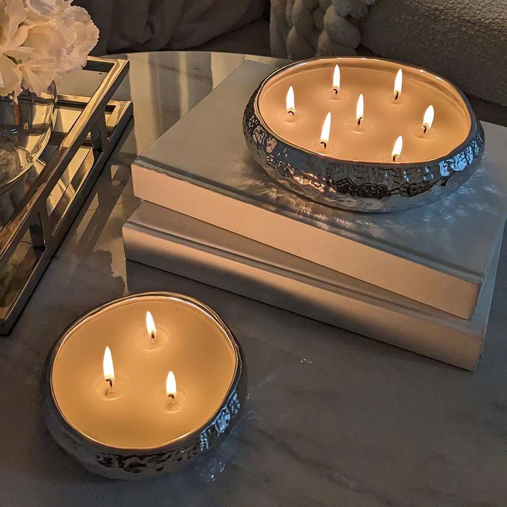 Aeolian 7 Wick Silver Scented Candle - Image 3
