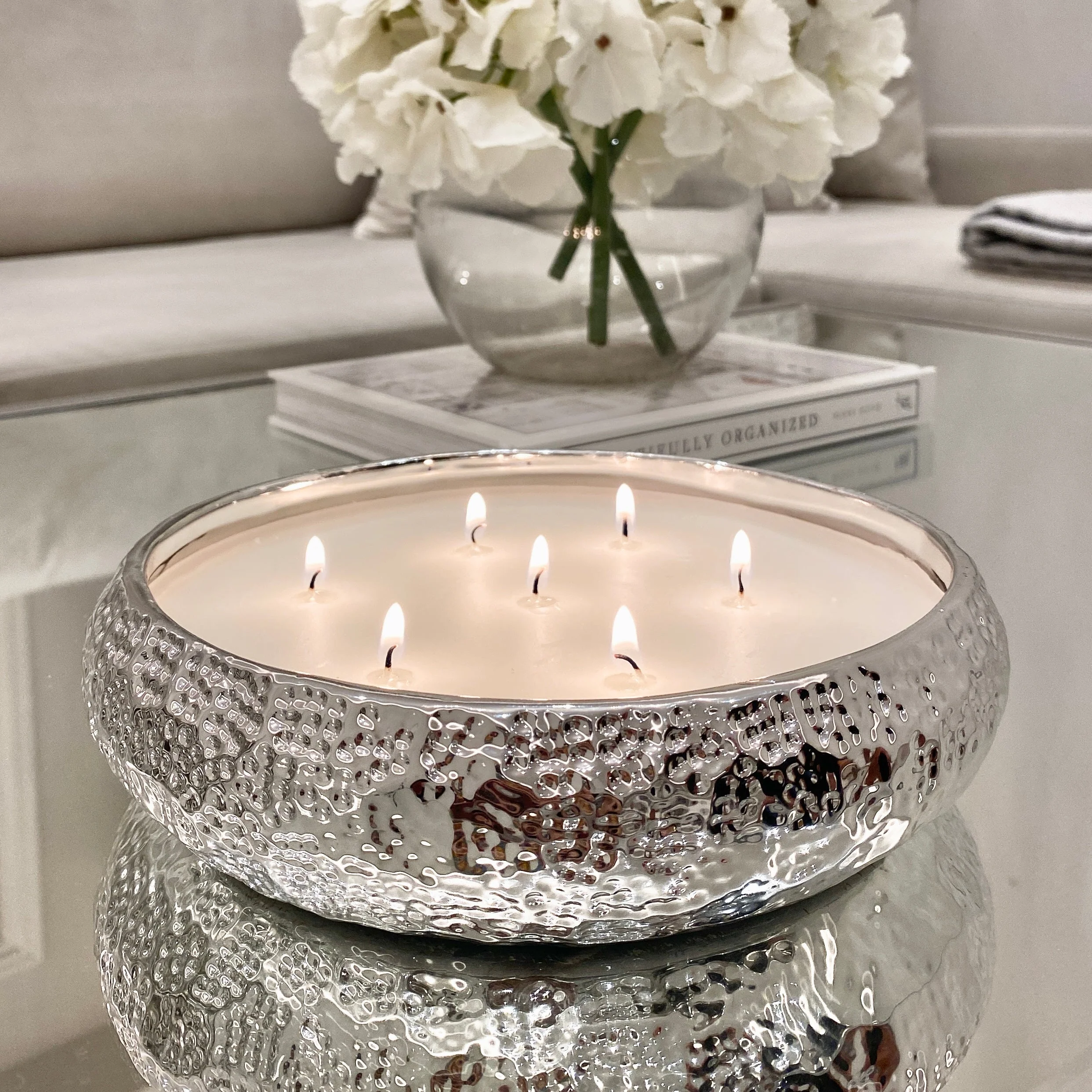 Aeolian 7 Wick Silver Scented Candle - Image 5