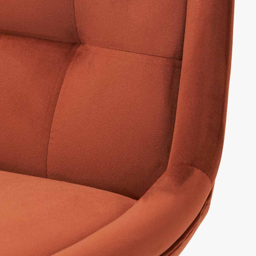 Alba Cinnamon Velvet and Black Metal Bar Stool } OUTLET - Image 3