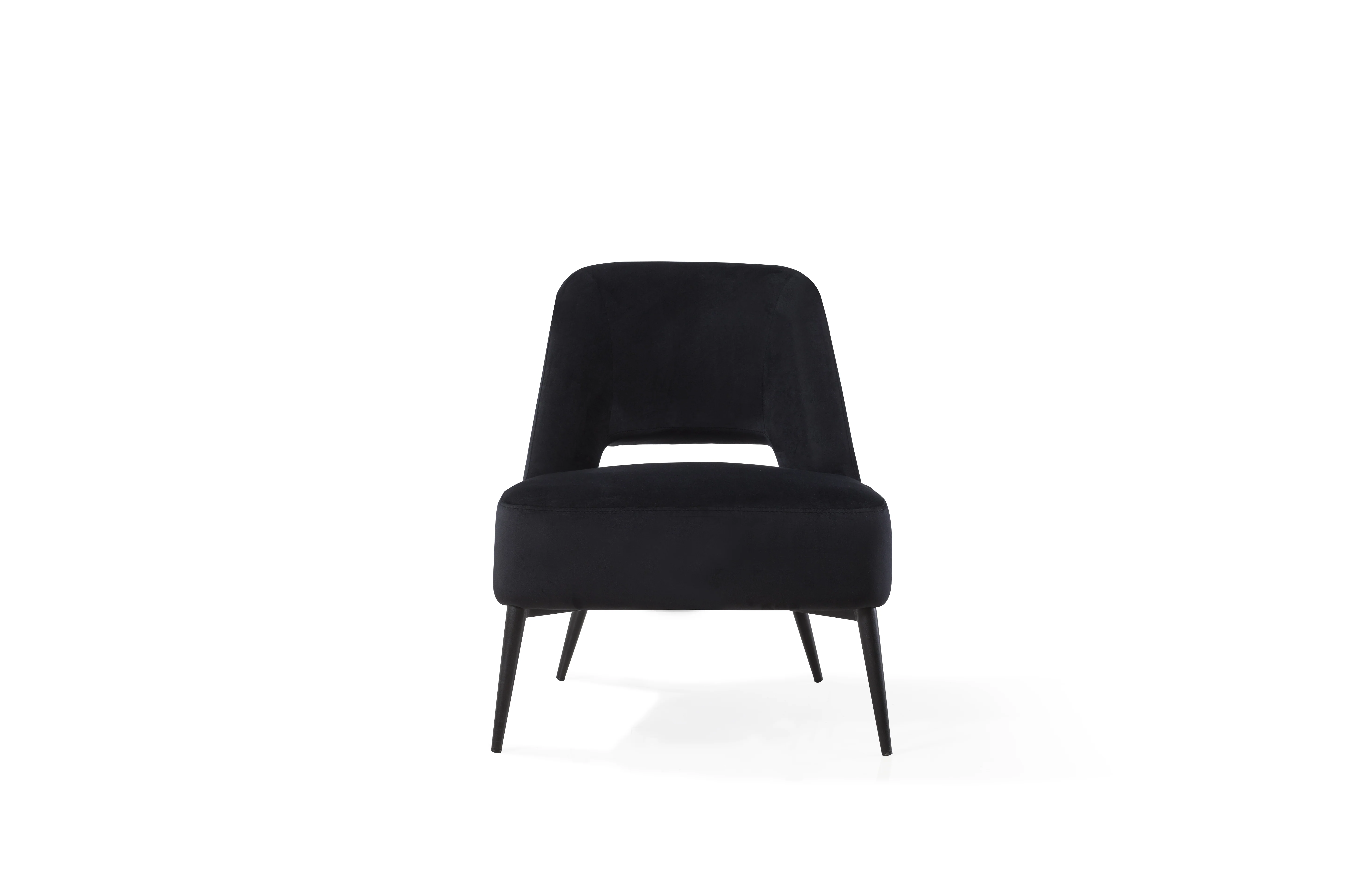 Avesa Lounge Chair - Black Velvet - Image 4