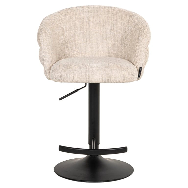 Bar/counter stool Nikki swivel beige chenille fire retardant (Niagara 902 beige Chenille) - Image 17