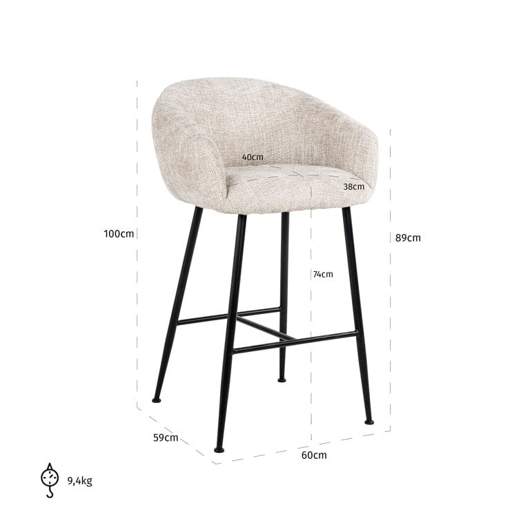 Bar stool Avanti natural renegade (Renegade Natural 01) | OUTLET - Image 4
