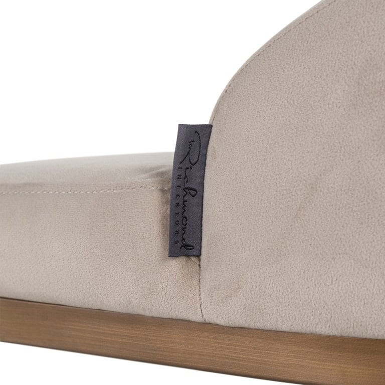 Bar stool Bolton khaki velvet / brushed gold fire retardant (FR-Quartz 903 Khaki) - Image 9