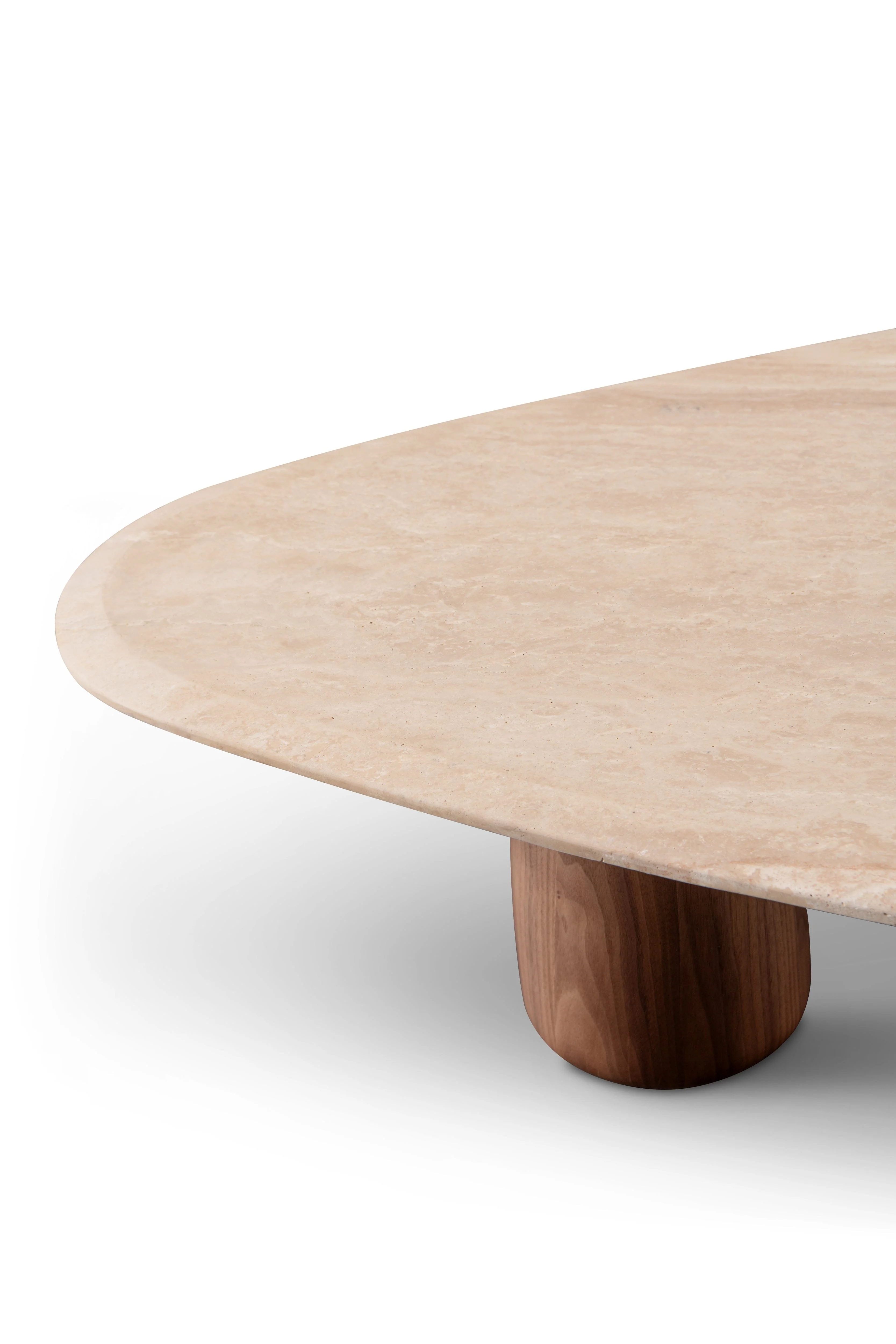 Basilca Coffee Table - Walnut Travertine - Image 3