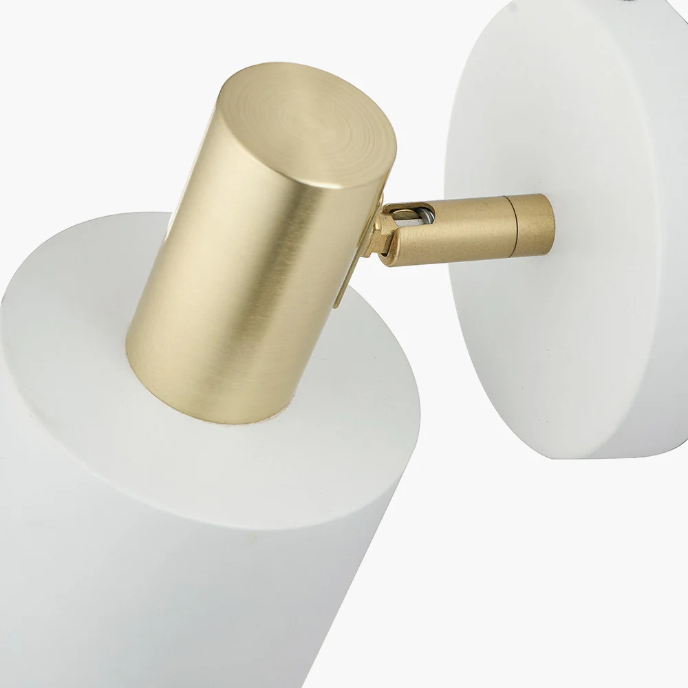 Biba White and Gold Retro Wall Light | OUTLET - Image 13