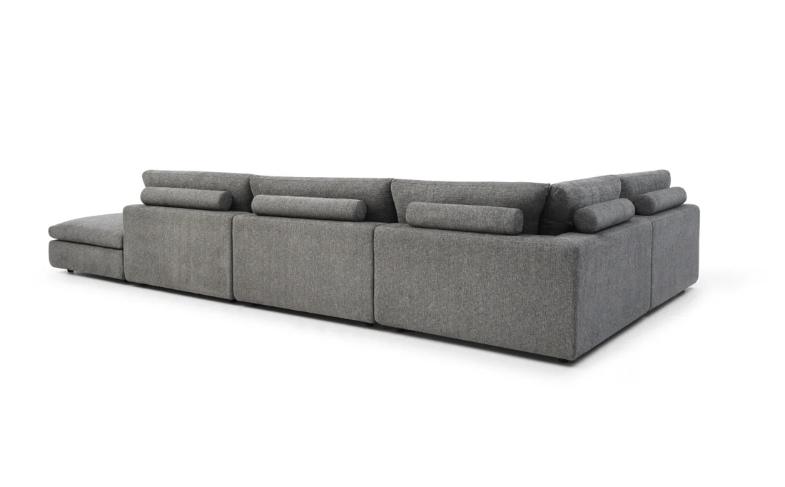 Blanco 5 Piece Modular Sofa - Charcoal - Image 4