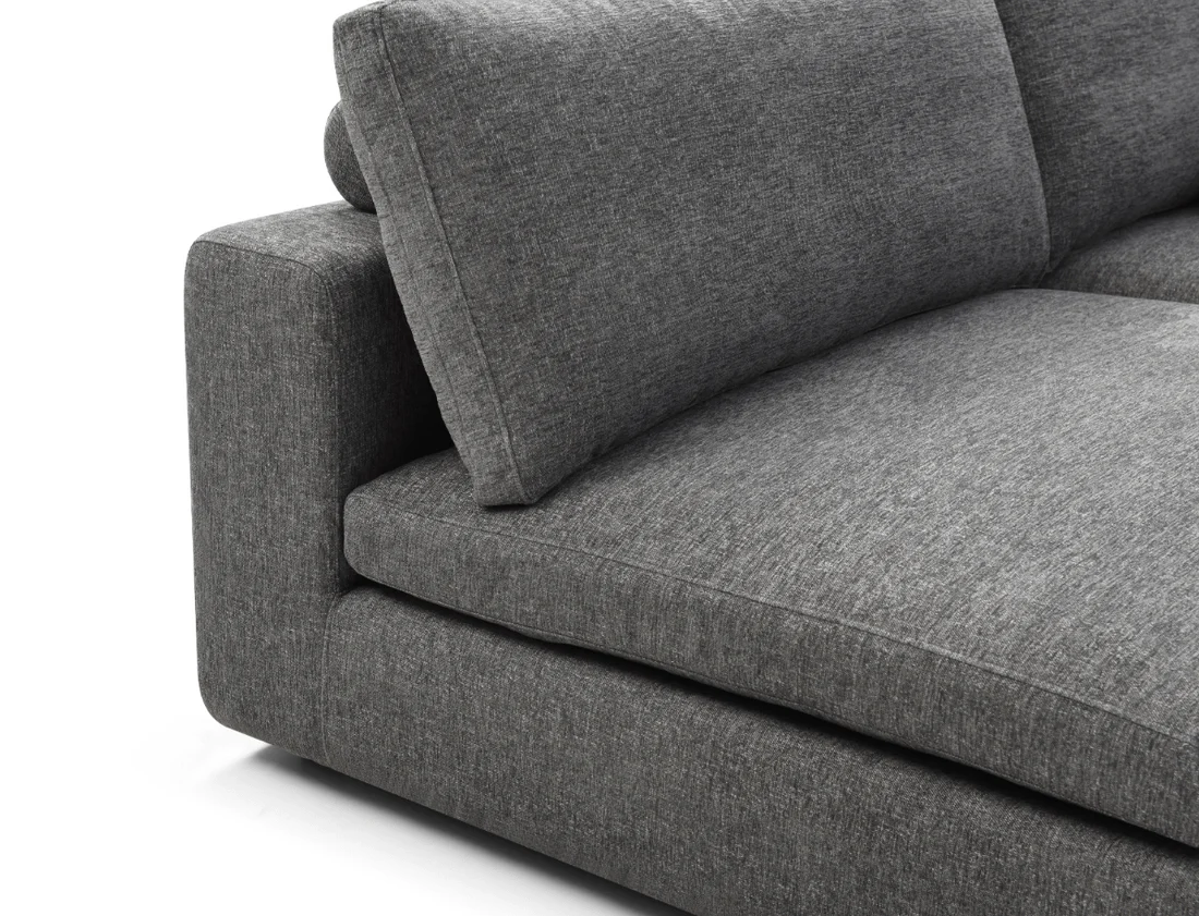 Blanco 5 Piece Modular Sofa - Charcoal - Image 5