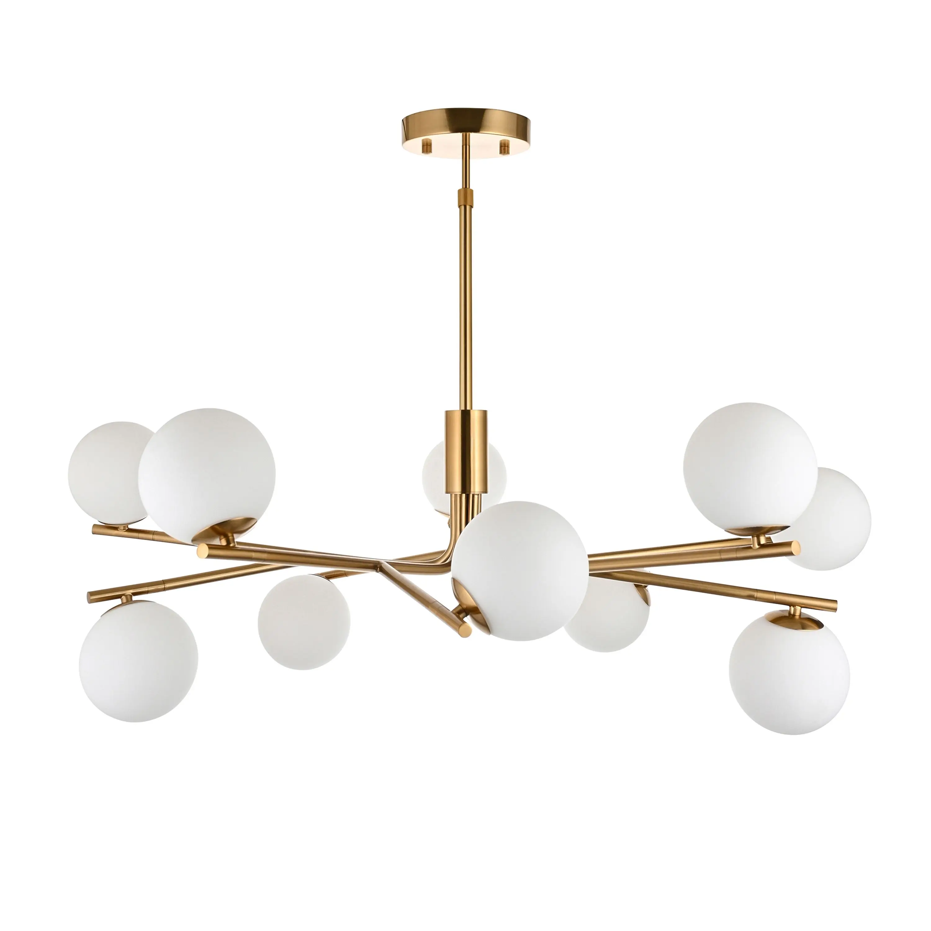 Aaron 10 Pendant Light Brushed Aged Brass