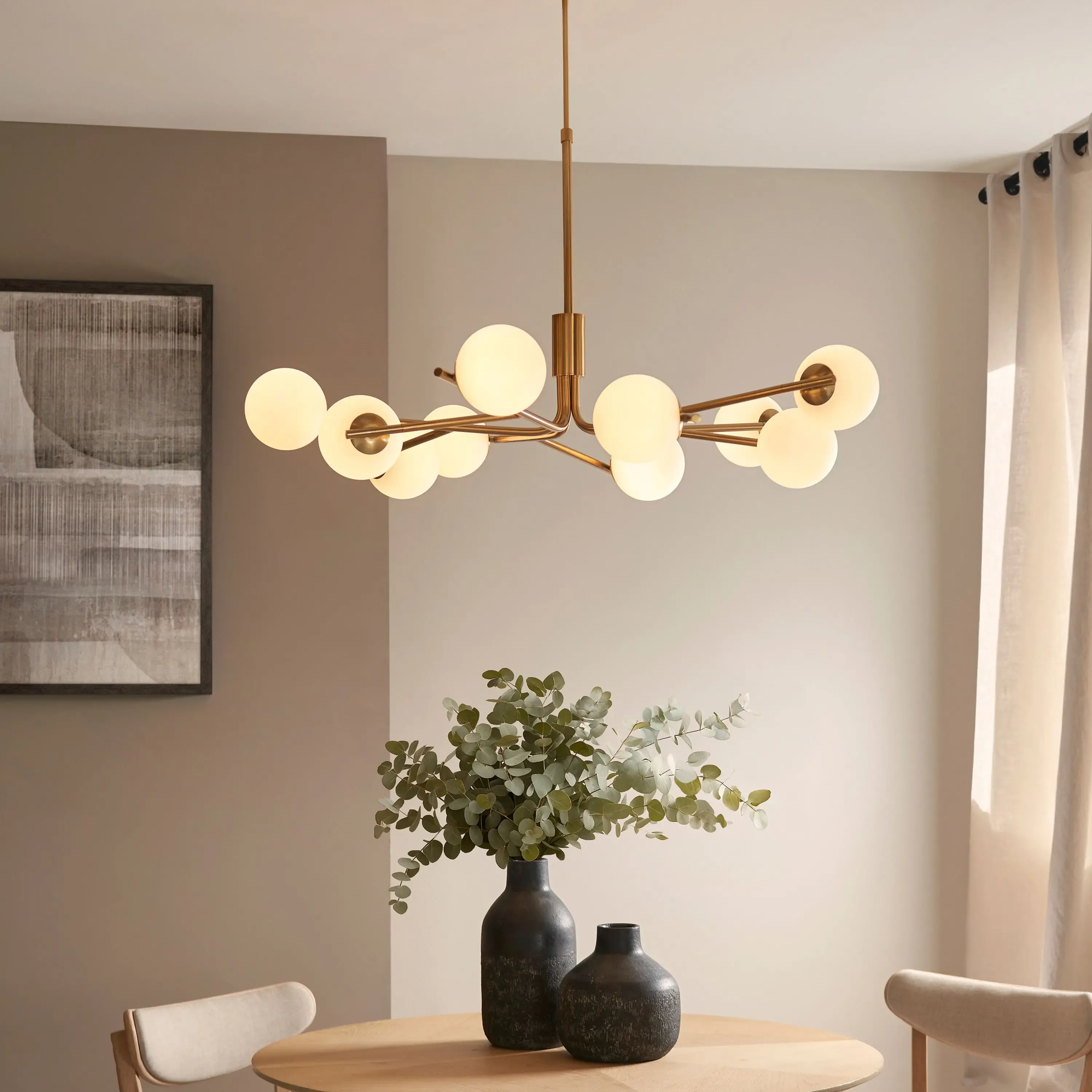 Aaron 10 Pendant Light Brushed Aged Brass - Image 2