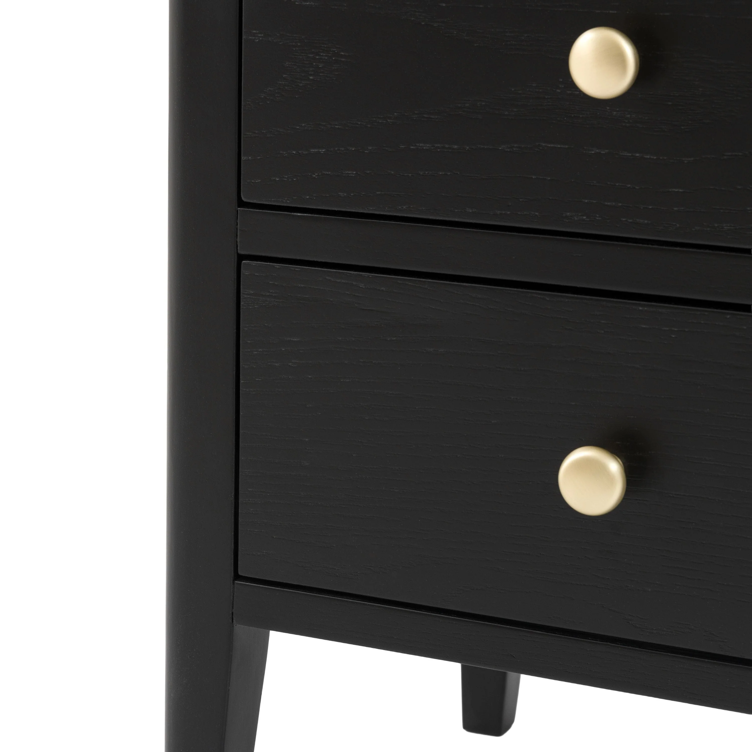 Acton 2 Drawer Bedside Black - Image 9