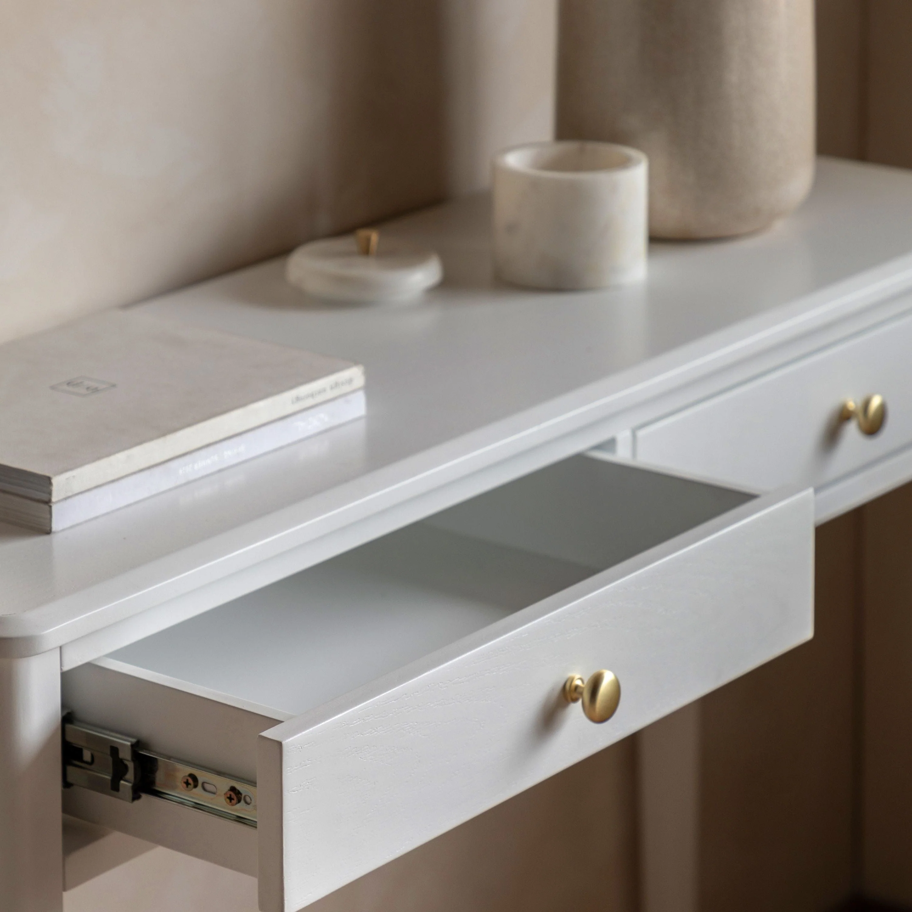 Acton 2 Drawer Console White - Image 2