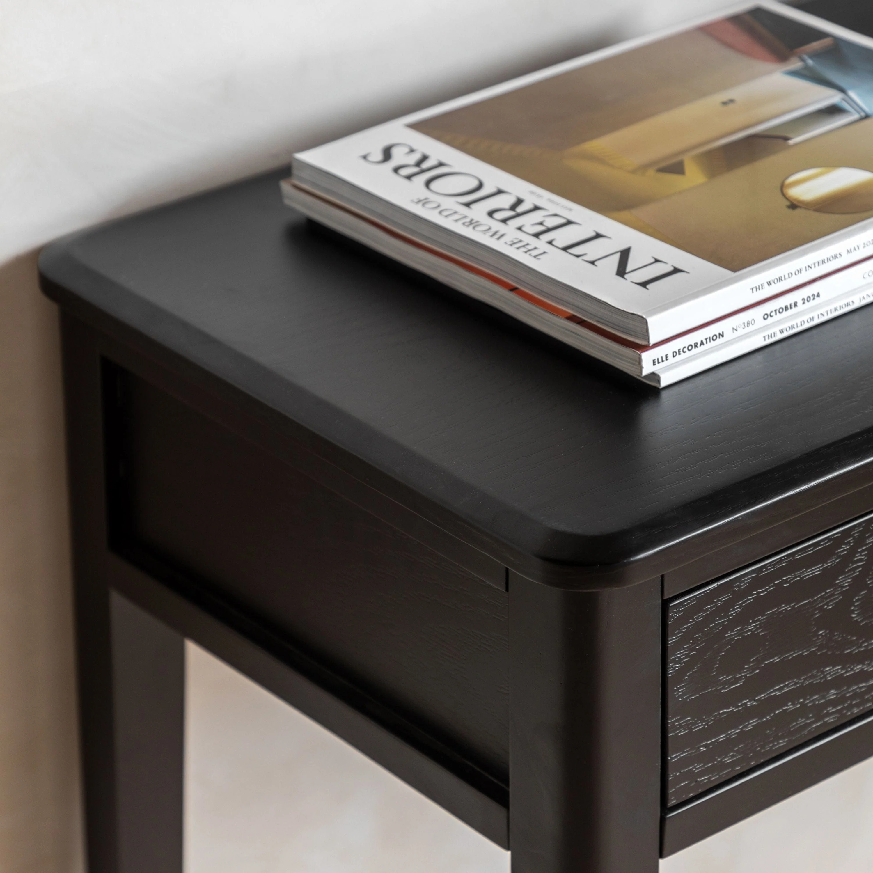 Acton 2 Drawer Console Black - Image 2