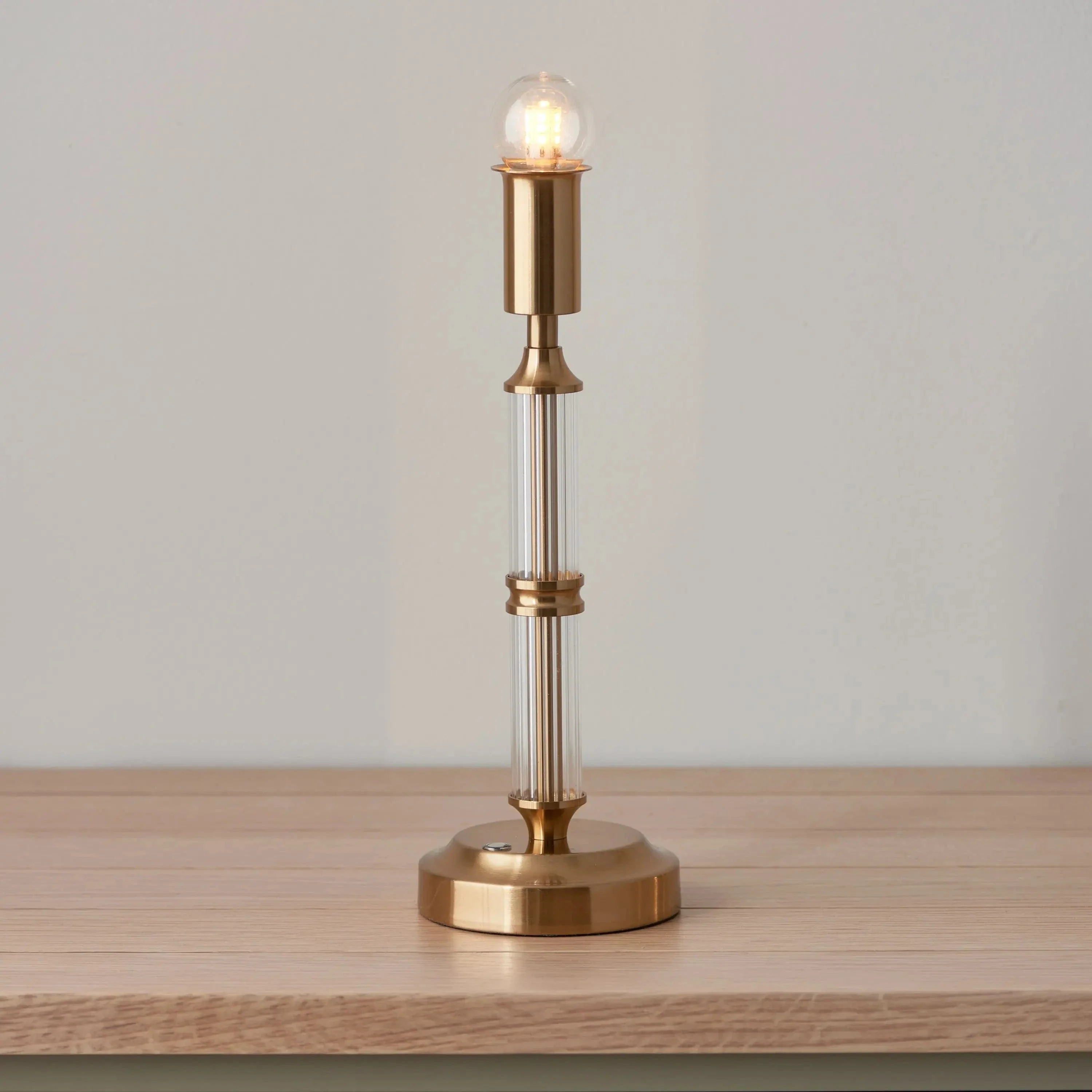 Adam Rechargeable Table Lamp Brushed Aged Brass
