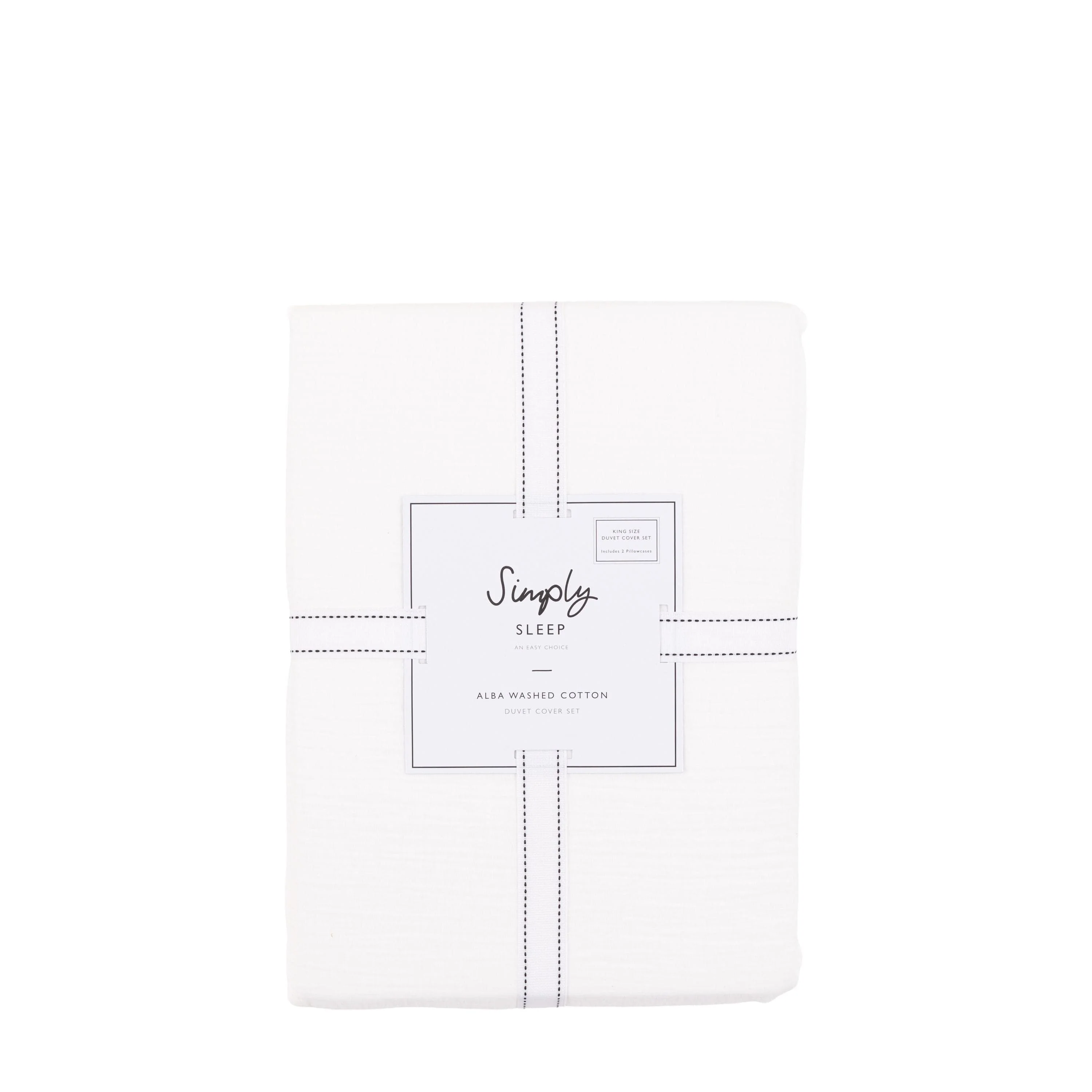 Alba Washed Cotton Quilt Cover Set White Single - Image 7
