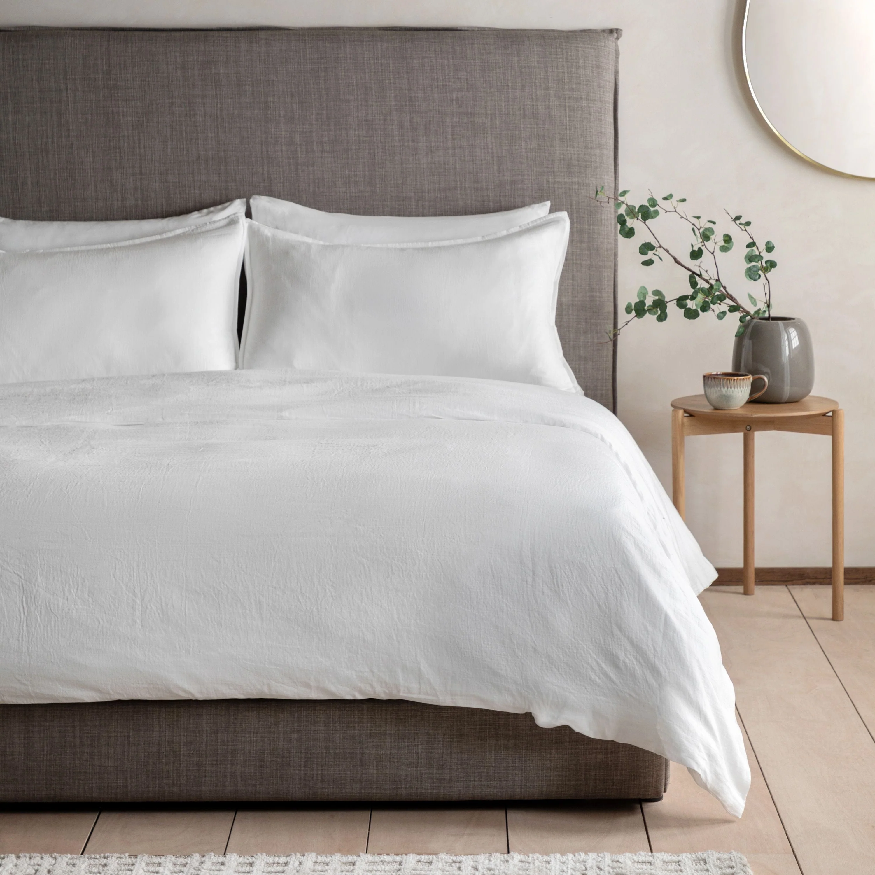 Alba Washed Cotton Quilt Cover Set White Superking - Image 3