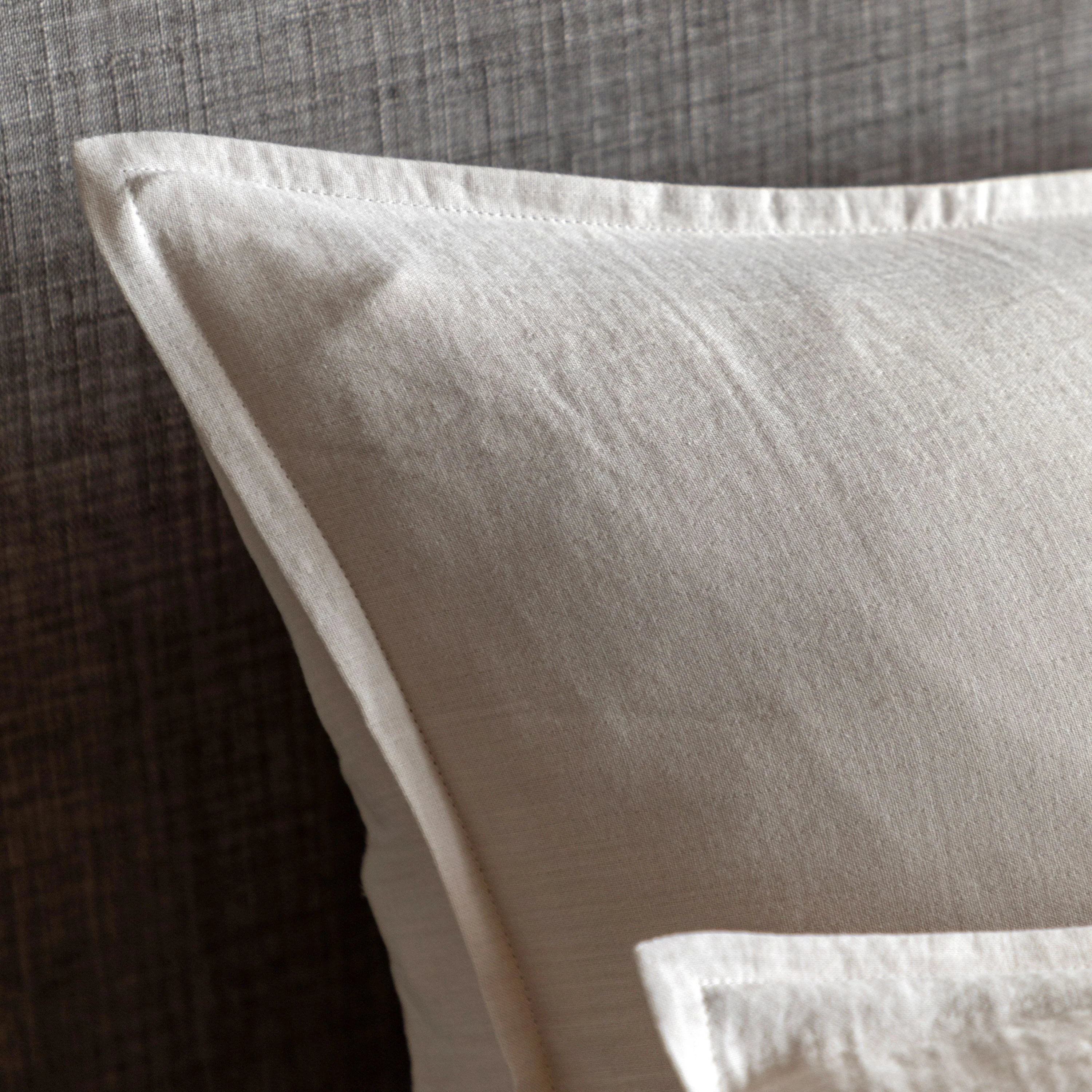 Alba Washed Cotton Quilt Cover Set Taupe Single - Image 5