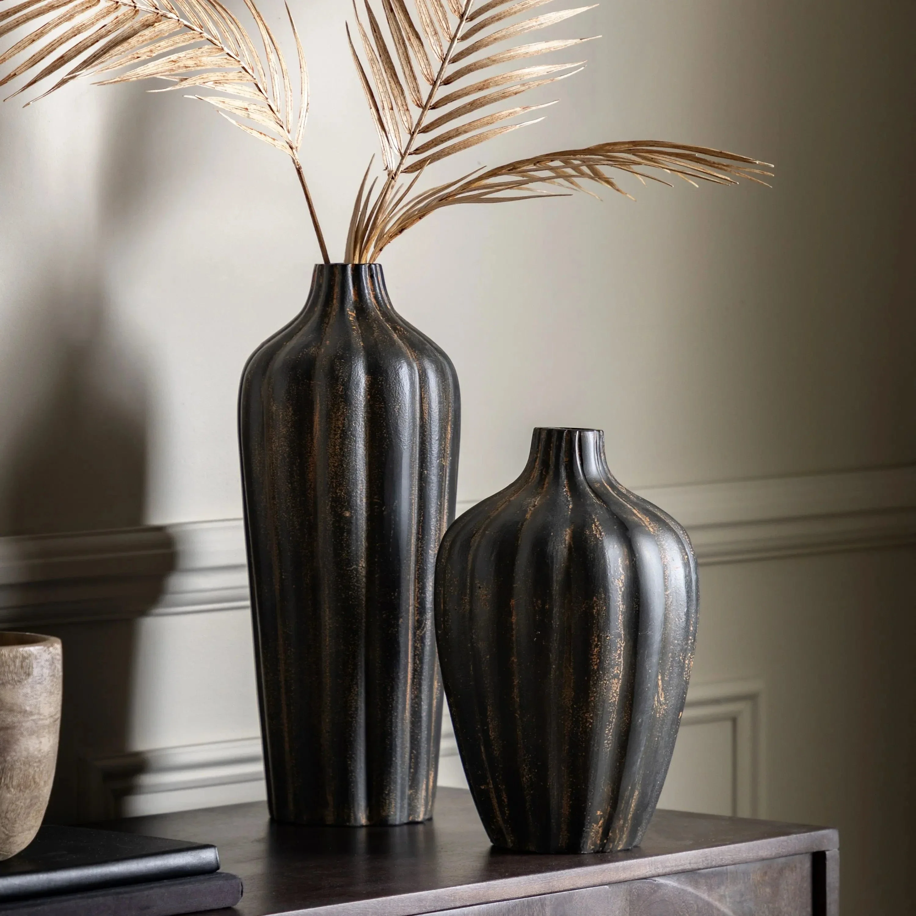 Aldo Vase Black Set of 2