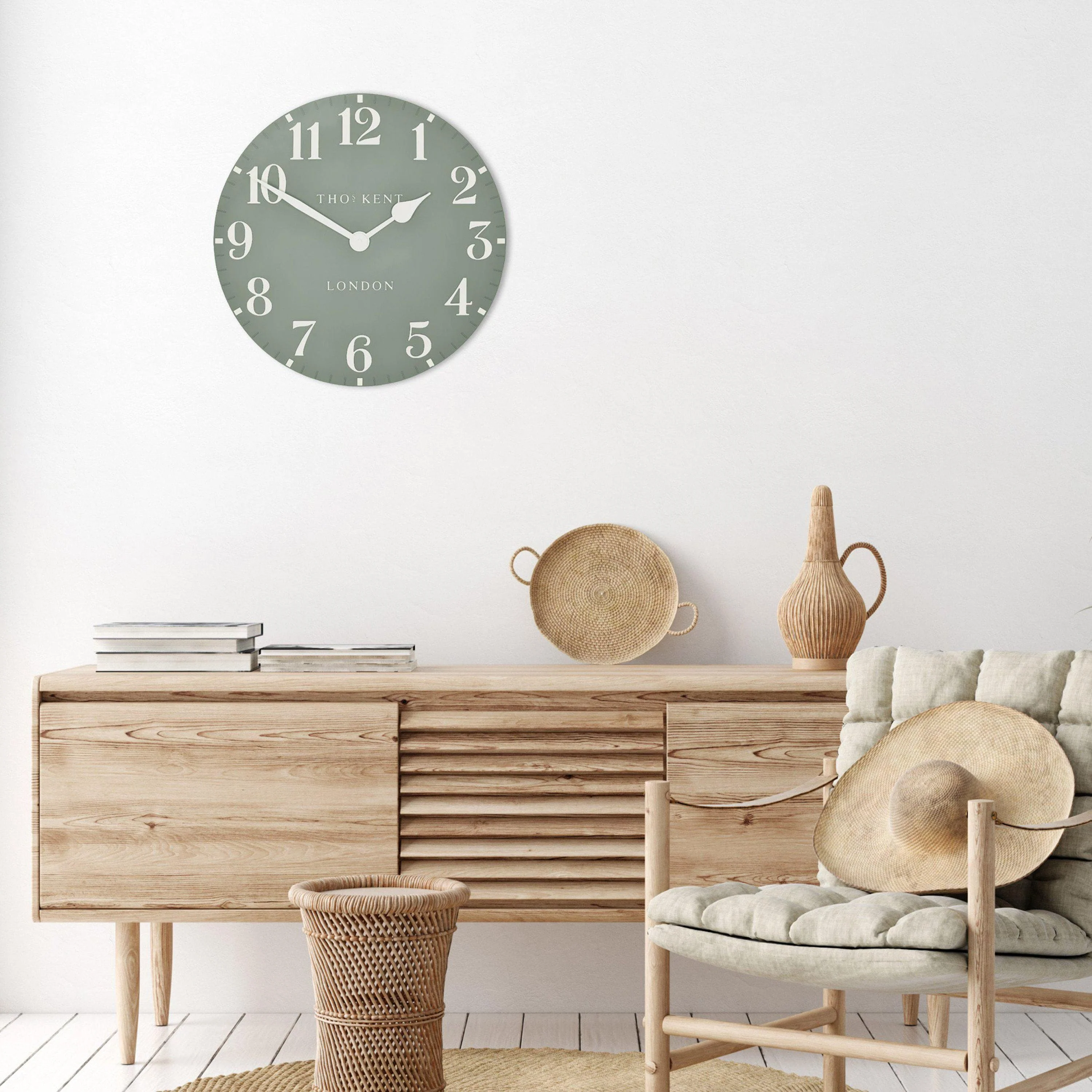 Arabic Wall Clock Seagrass