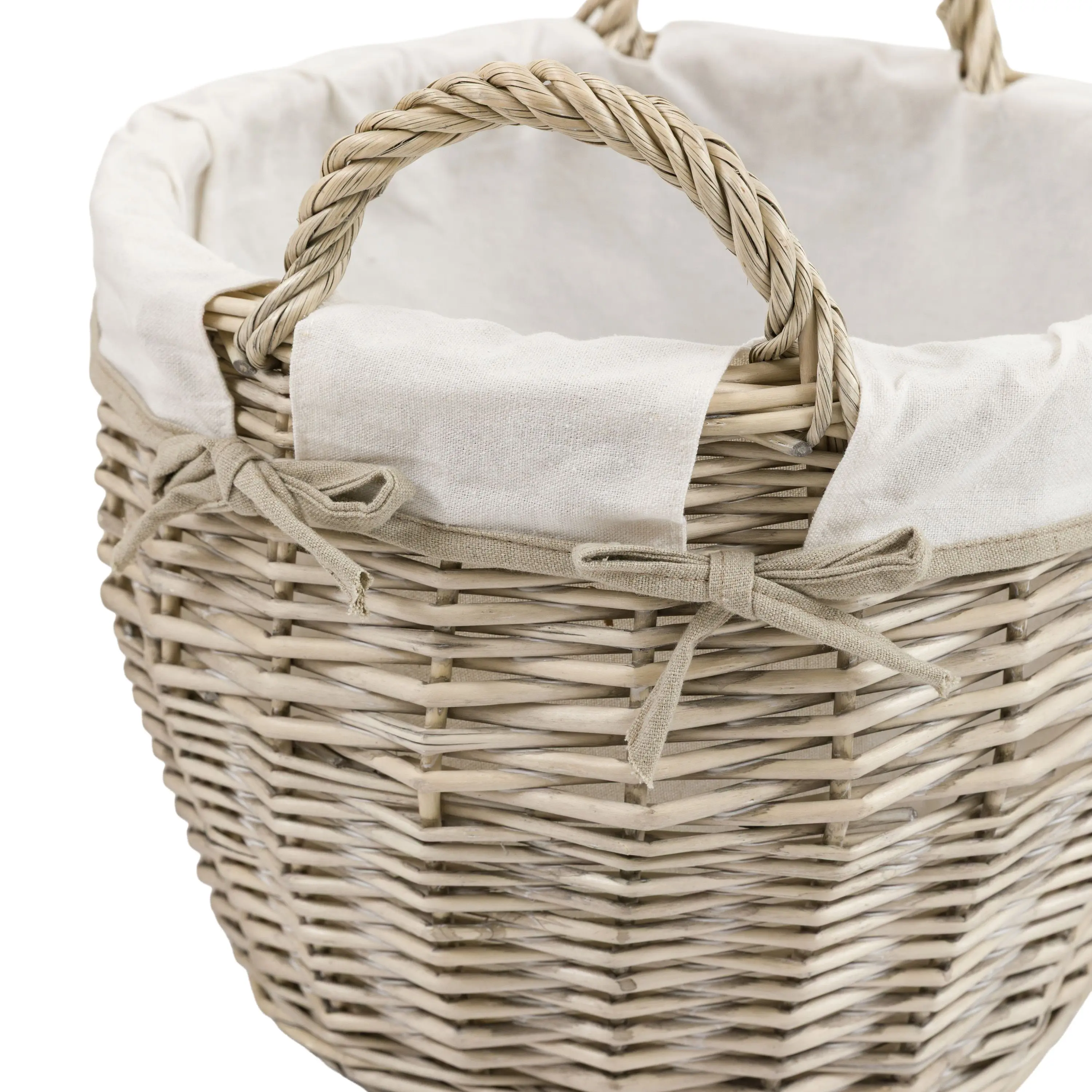 Aro Round Lined Baskets Natural Set of 3 - Image 5