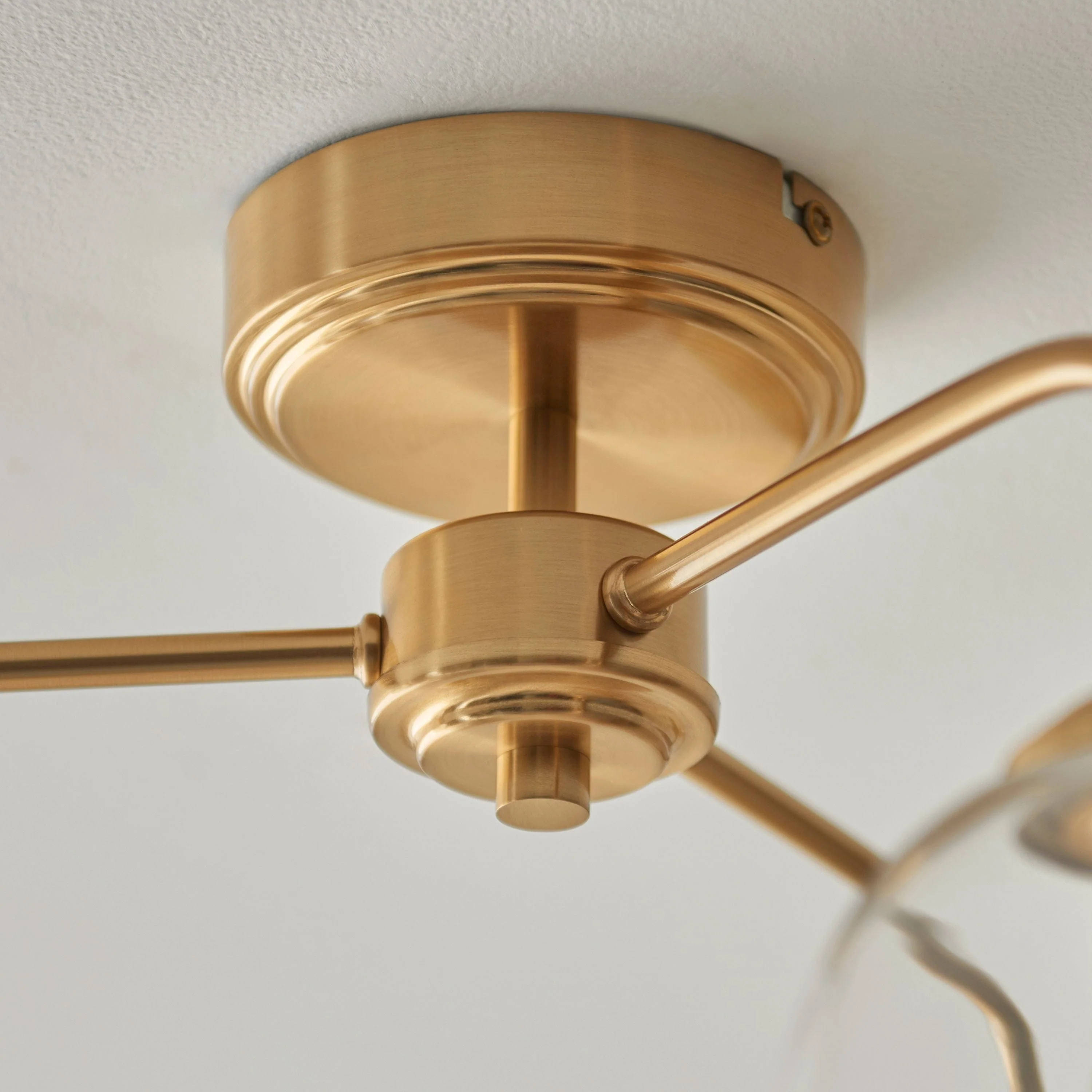 Ashcroft Ceiling 3 Light Brushed Aged Brass - Image 4