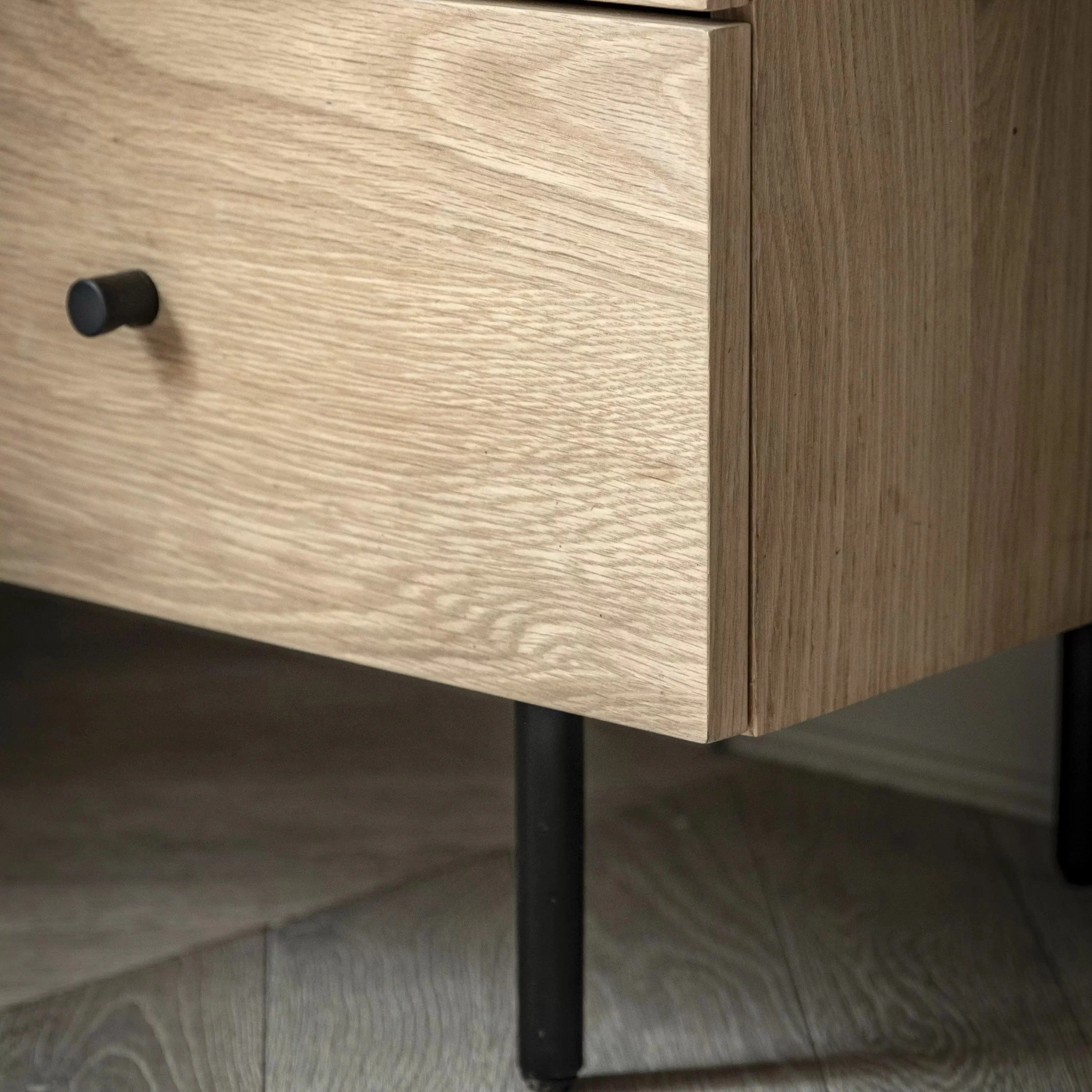 Netham 3 Drawer Chest Natural 400x900x750mm - Image 4