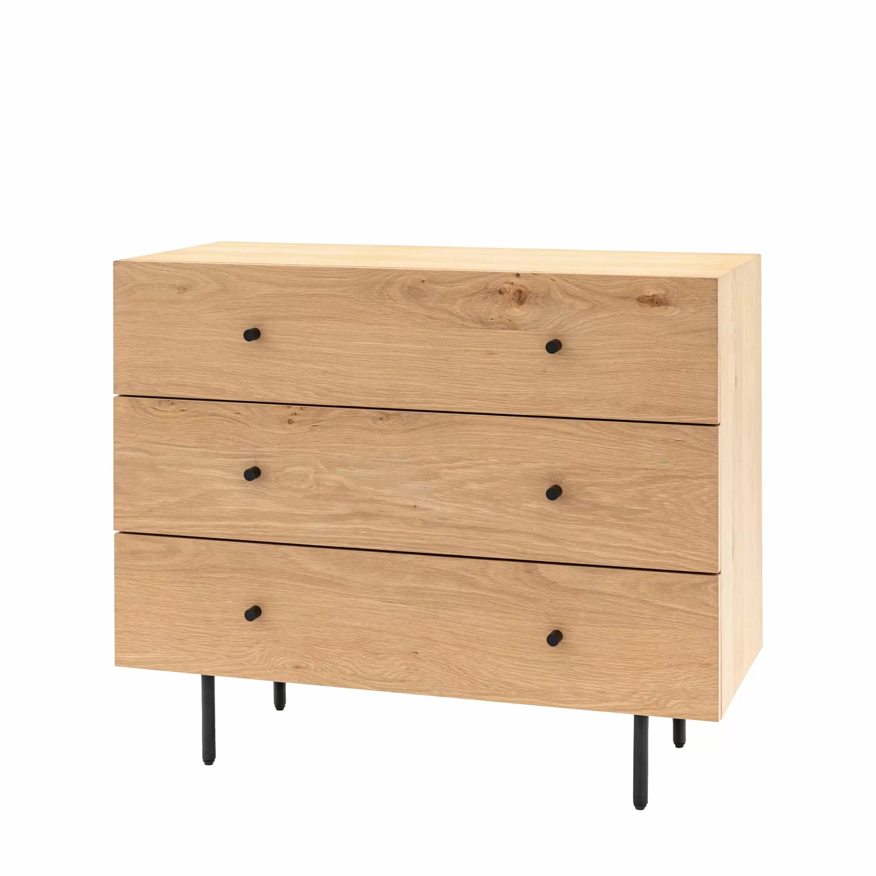 Netham 3 Drawer Chest Natural 400x900x750mm - Image 5