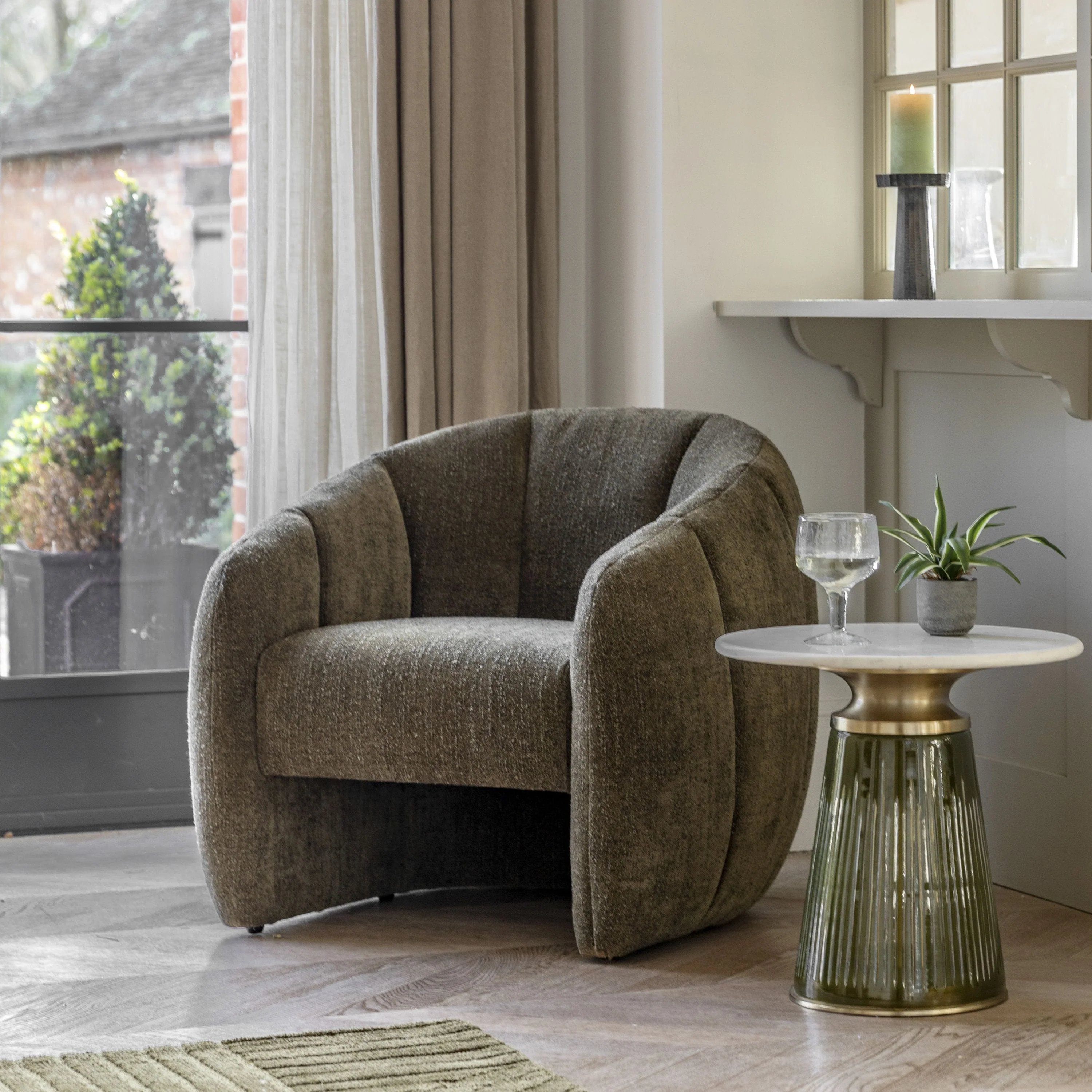 Atella Tub Chair Moss Green - Image 4