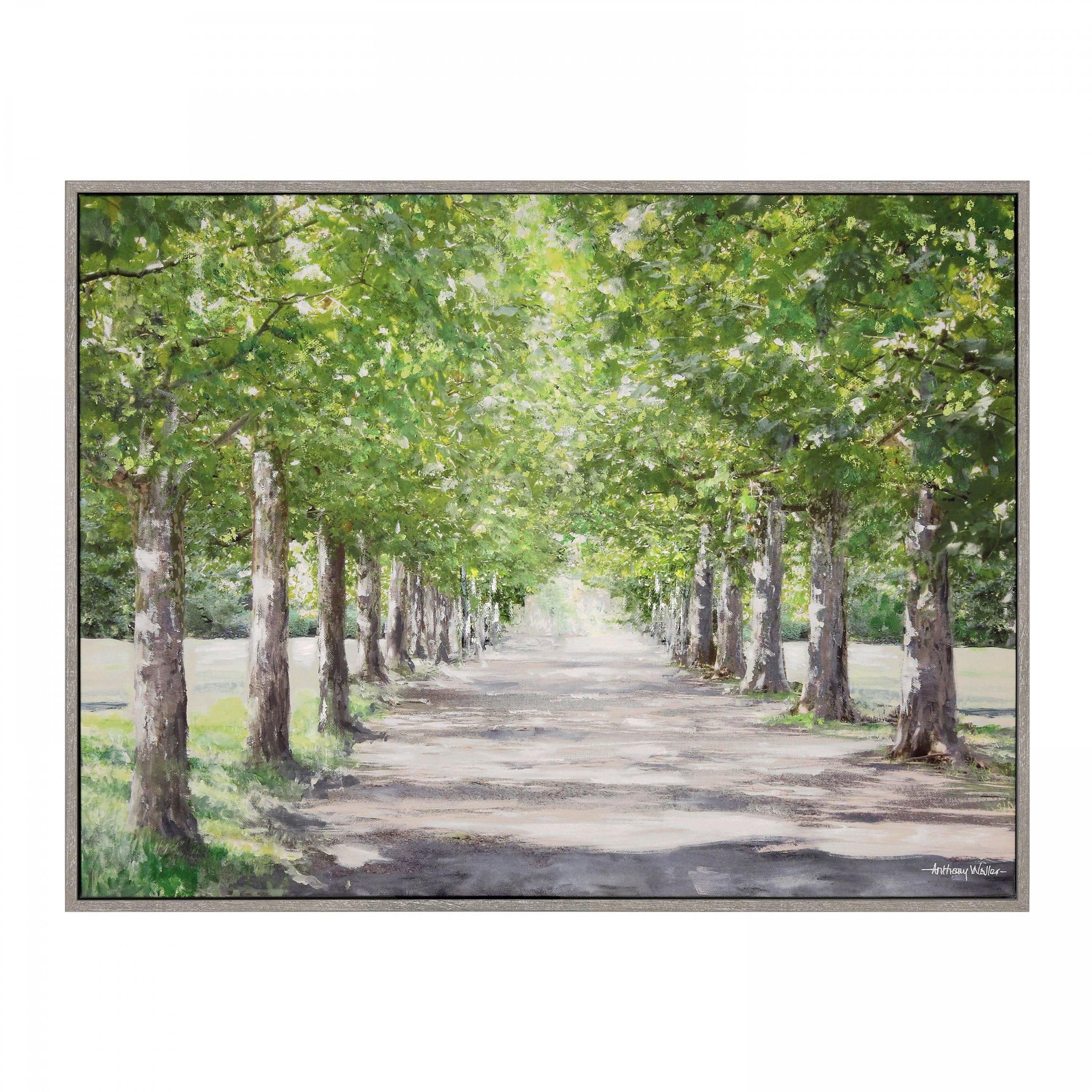 Avenue of Trees Framed Canvas - Image 2
