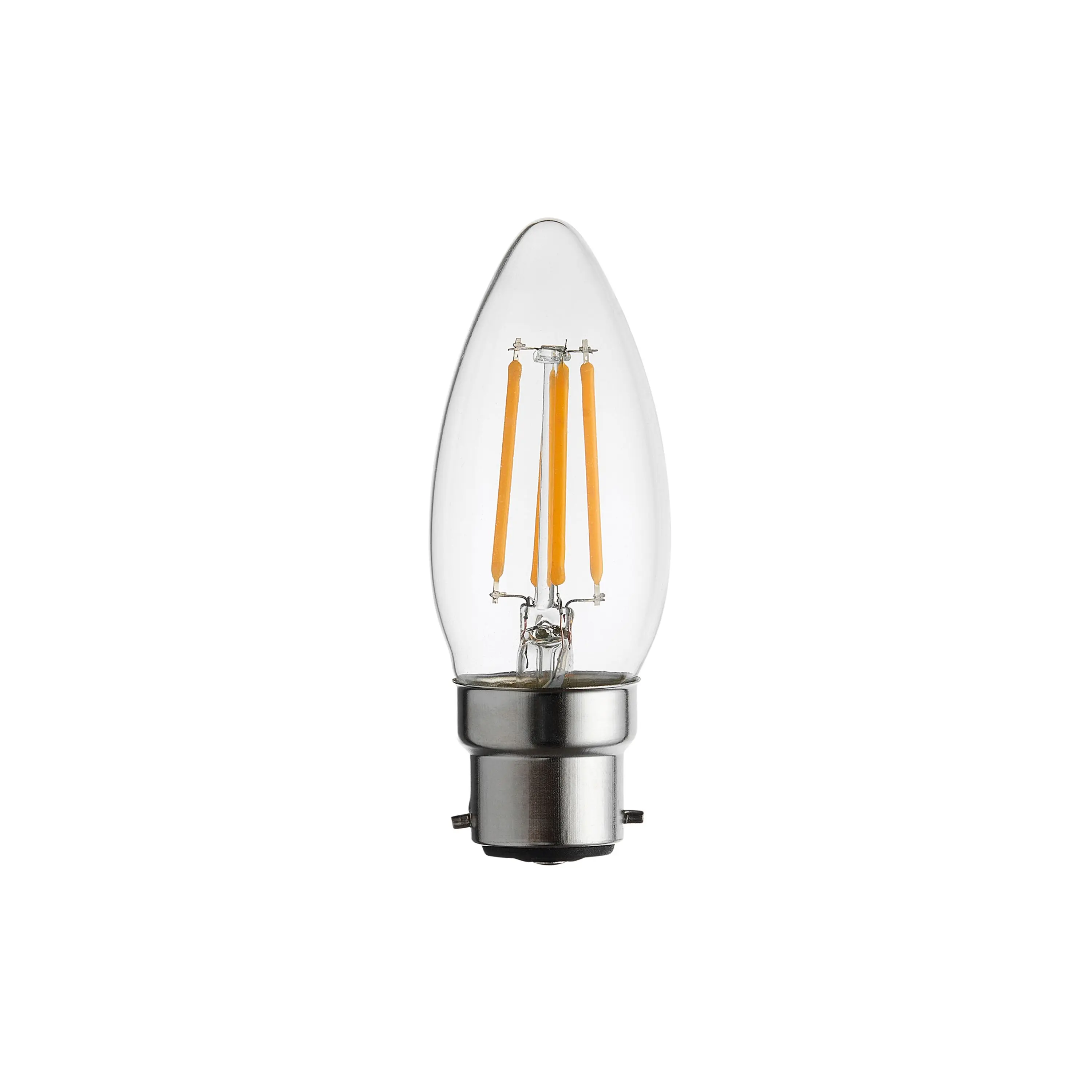 B22 LED Filament Candle Clear Glass - Image 2