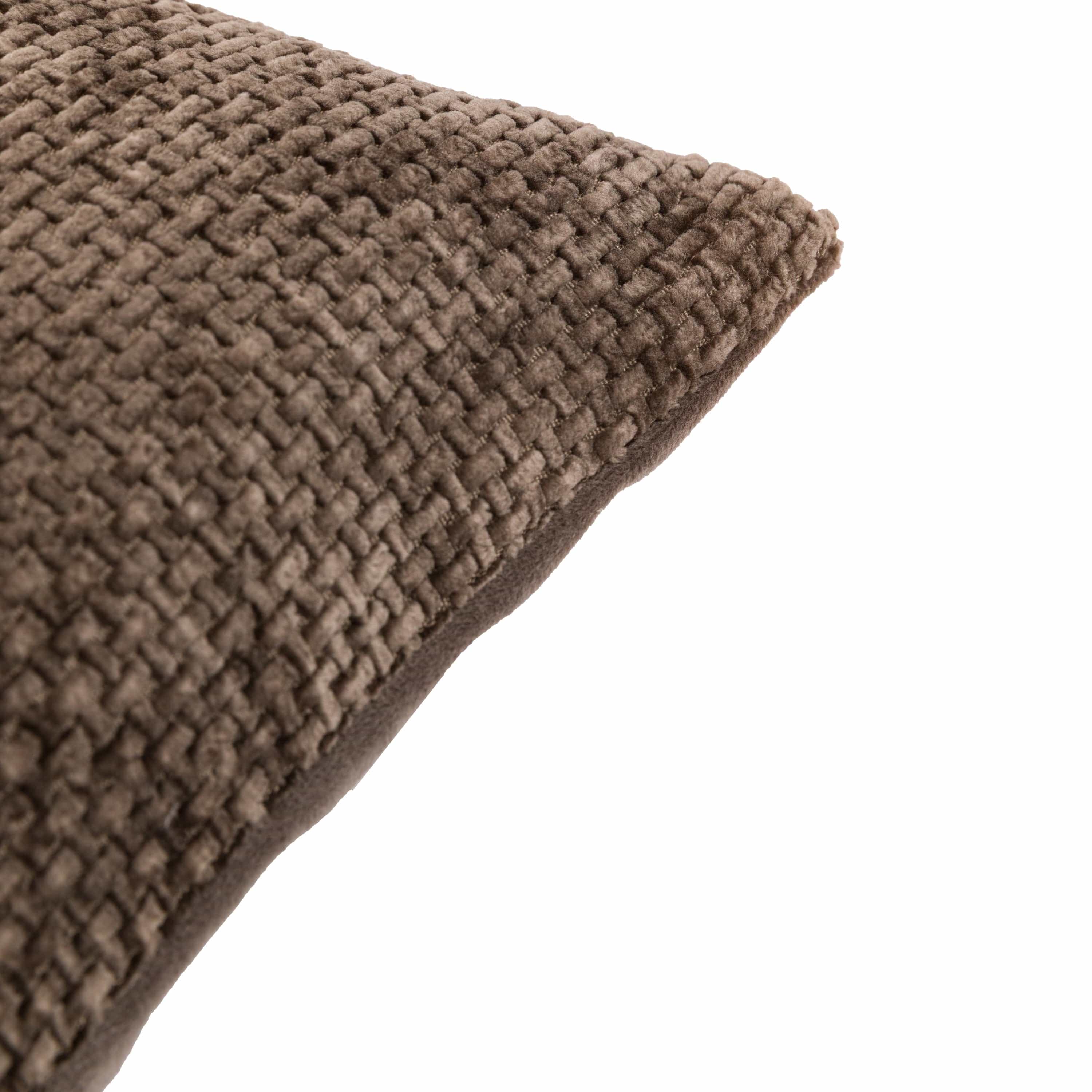 Basketweave Cushion Chocolate 2pk - Image 8