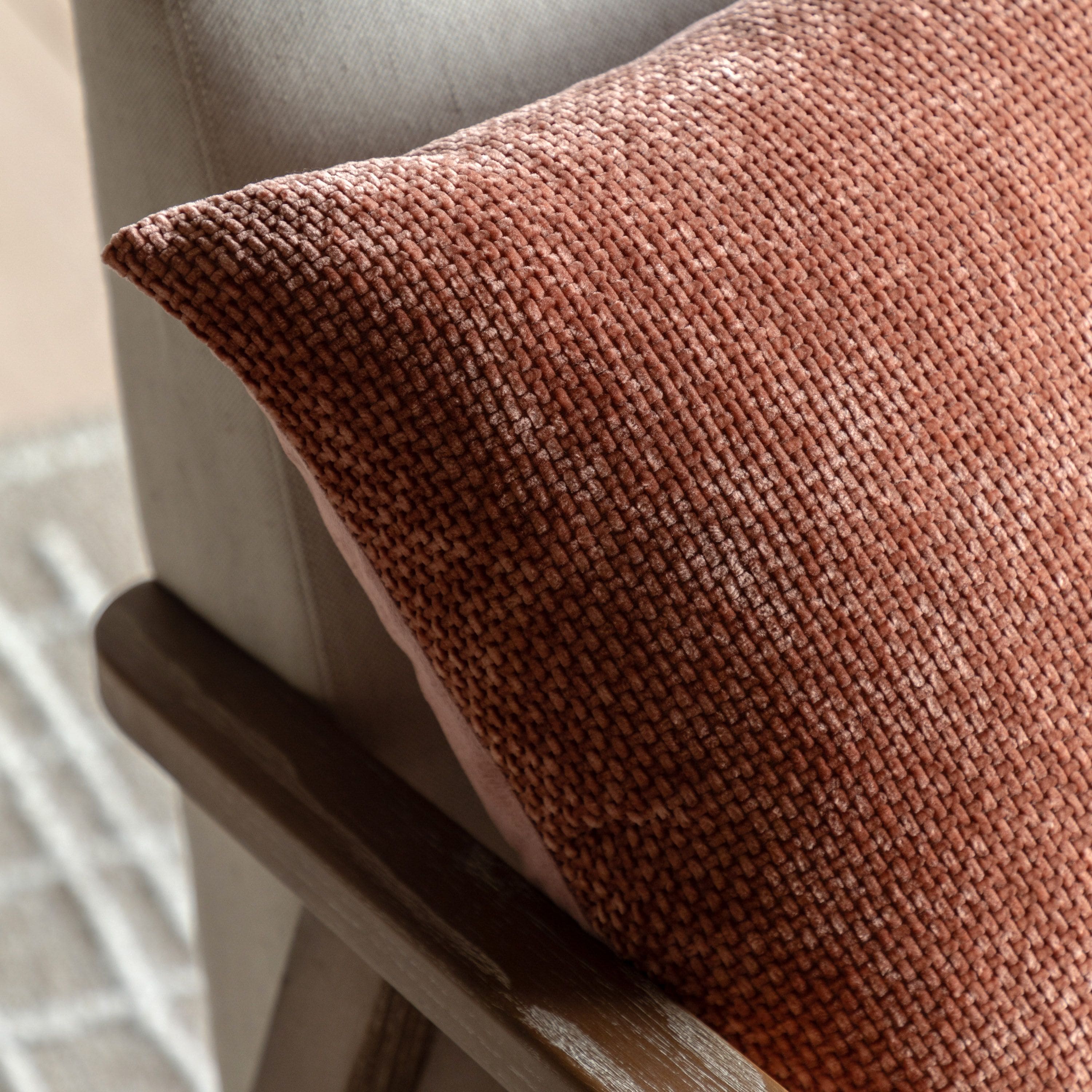 Basketweave Cushion Rust 2pk - Image 2