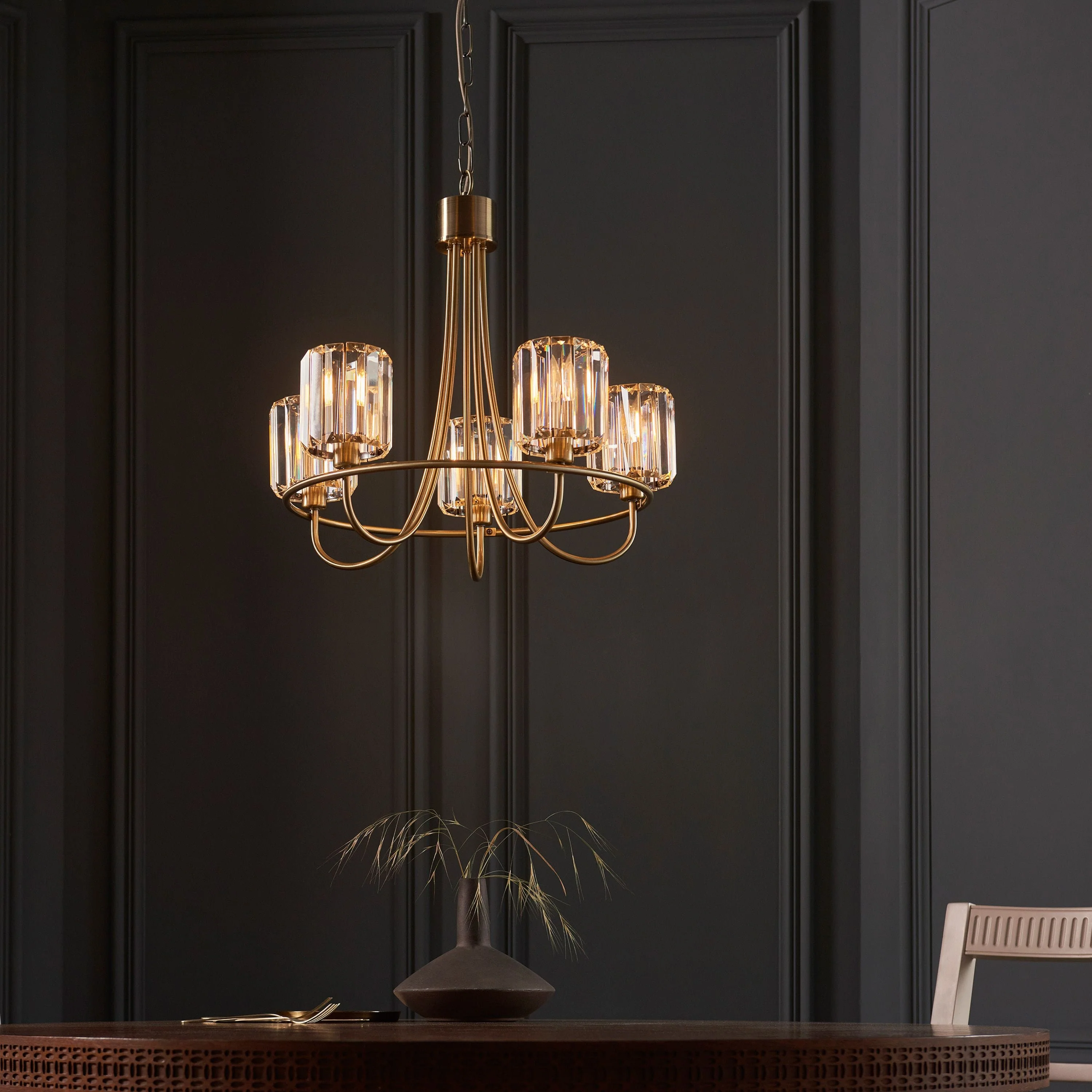Berenice 5 Pendant Light Antique Brass - Image 2