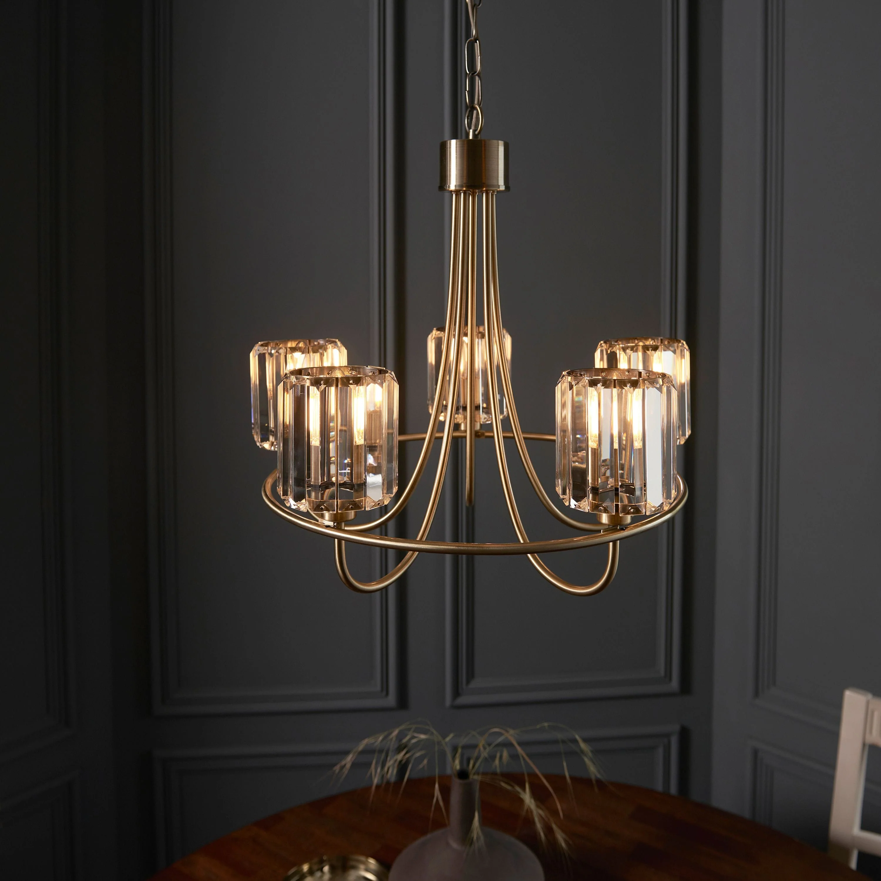 Berenice 5 Pendant Light Antique Brass - Image 3