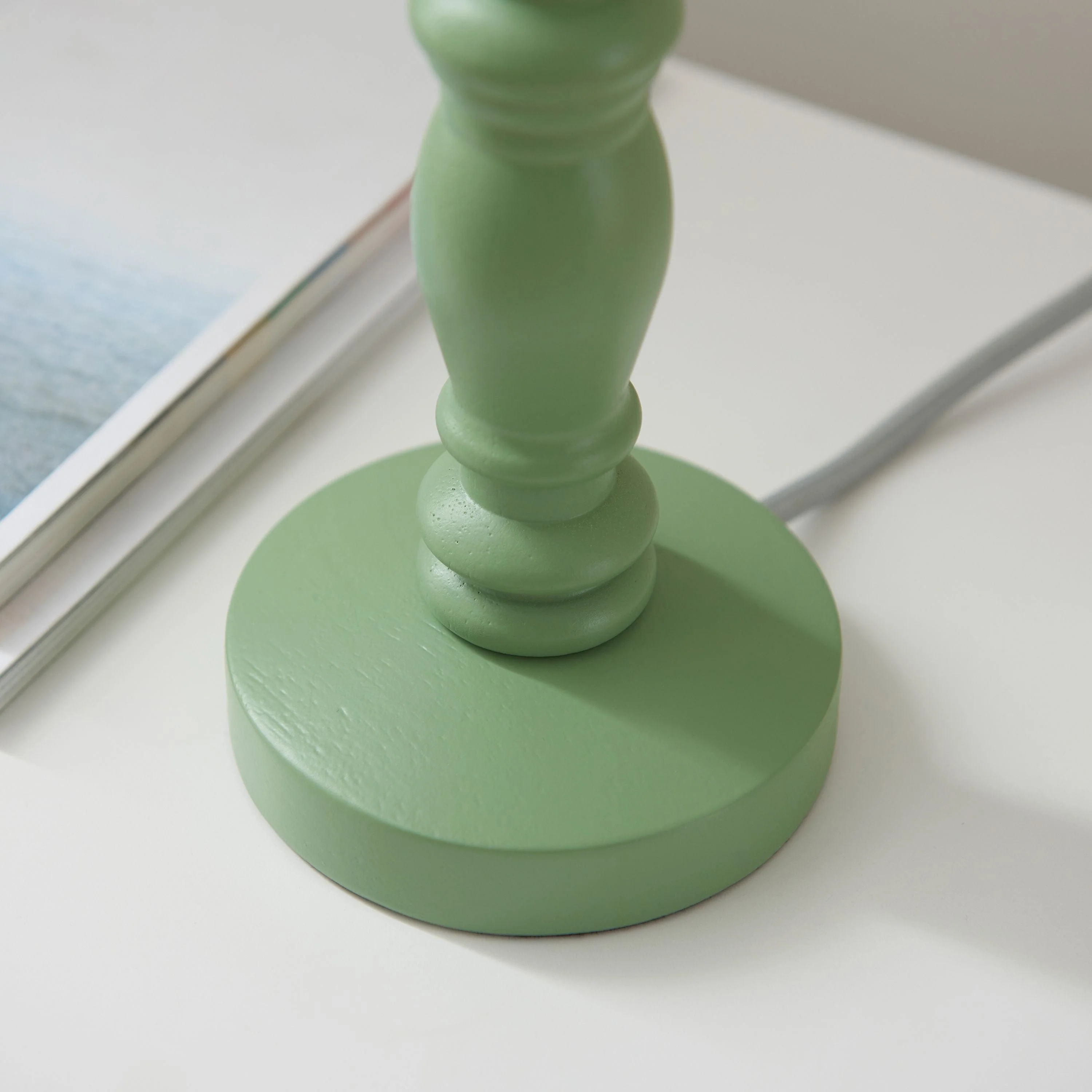 Biblow Table Lamp Base Satin Cotsbro Green Paint - Image 5