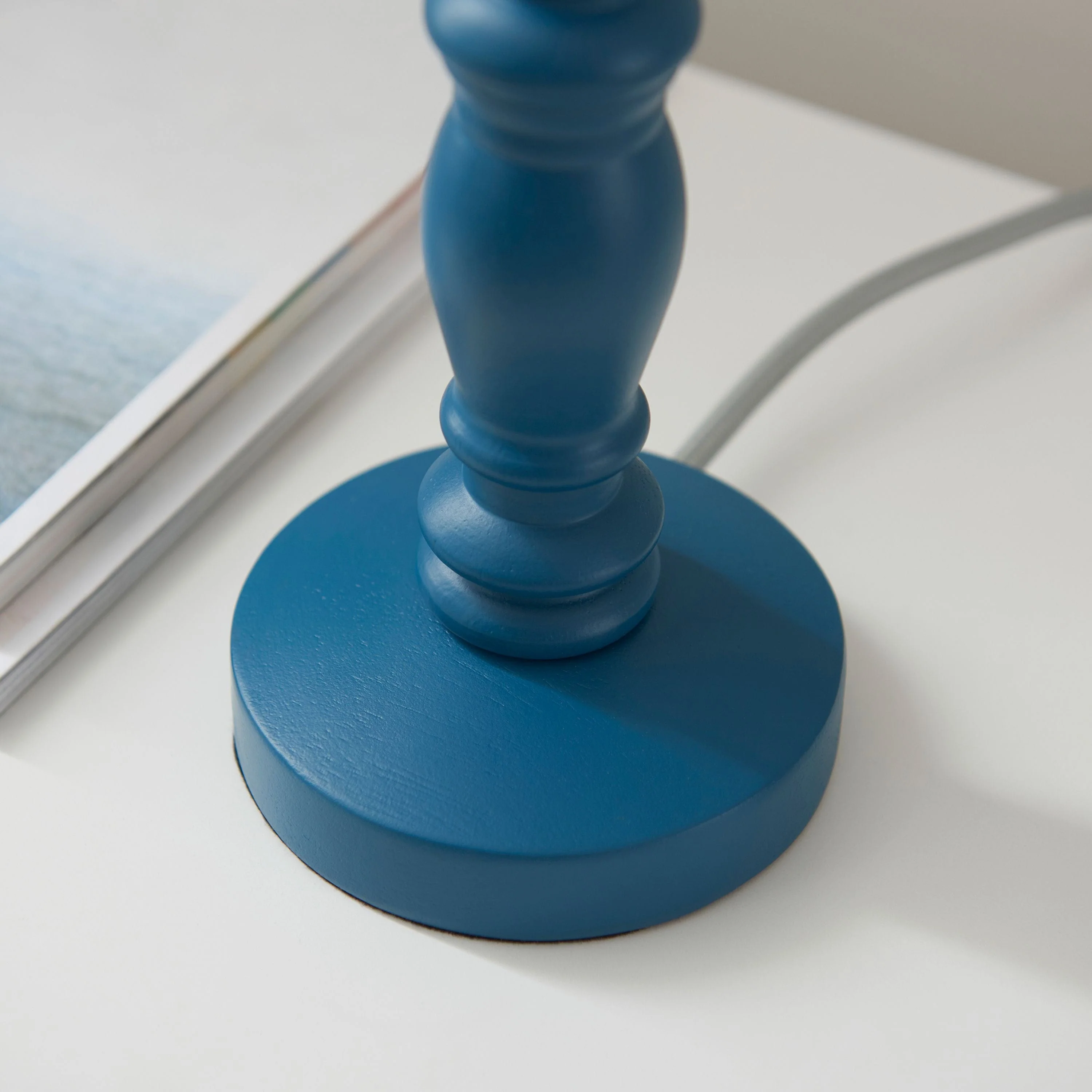 Biblow Table Lamp Base Satin Marlin Blue Paint - Image 5