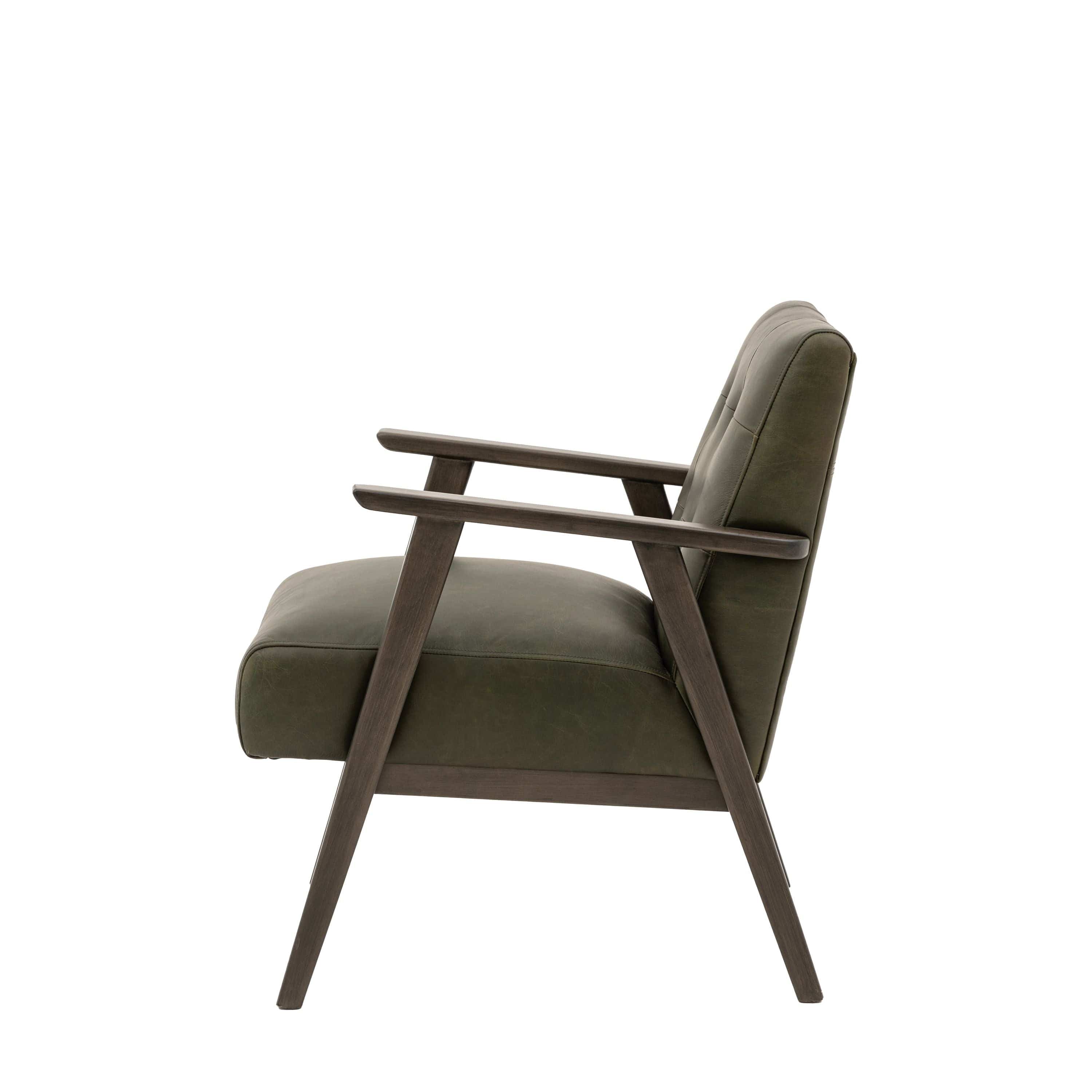BlackHallel Armchair Heritage Green Leather - Image 6
