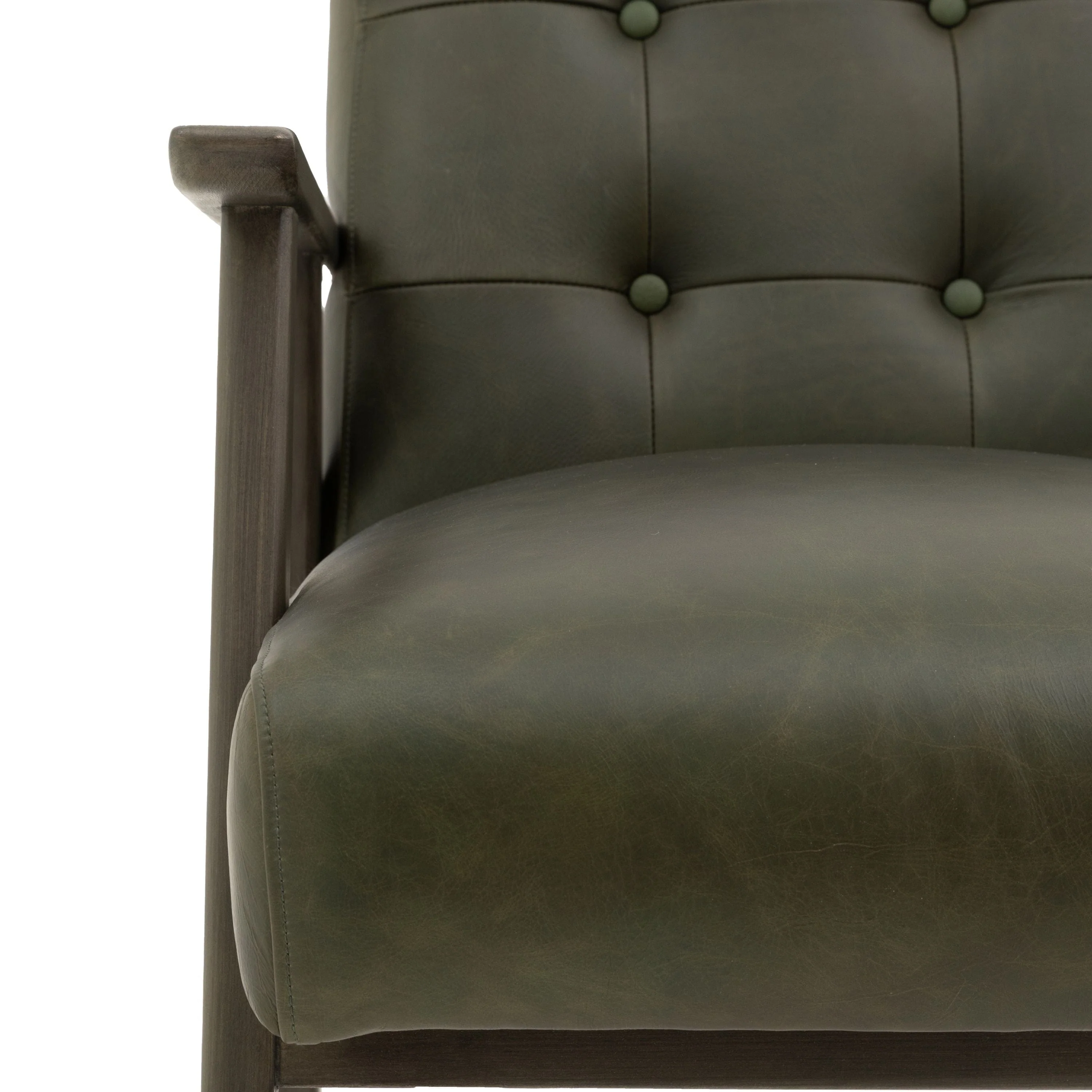 BlackHallel Armchair Heritage Green Leather - Image 9