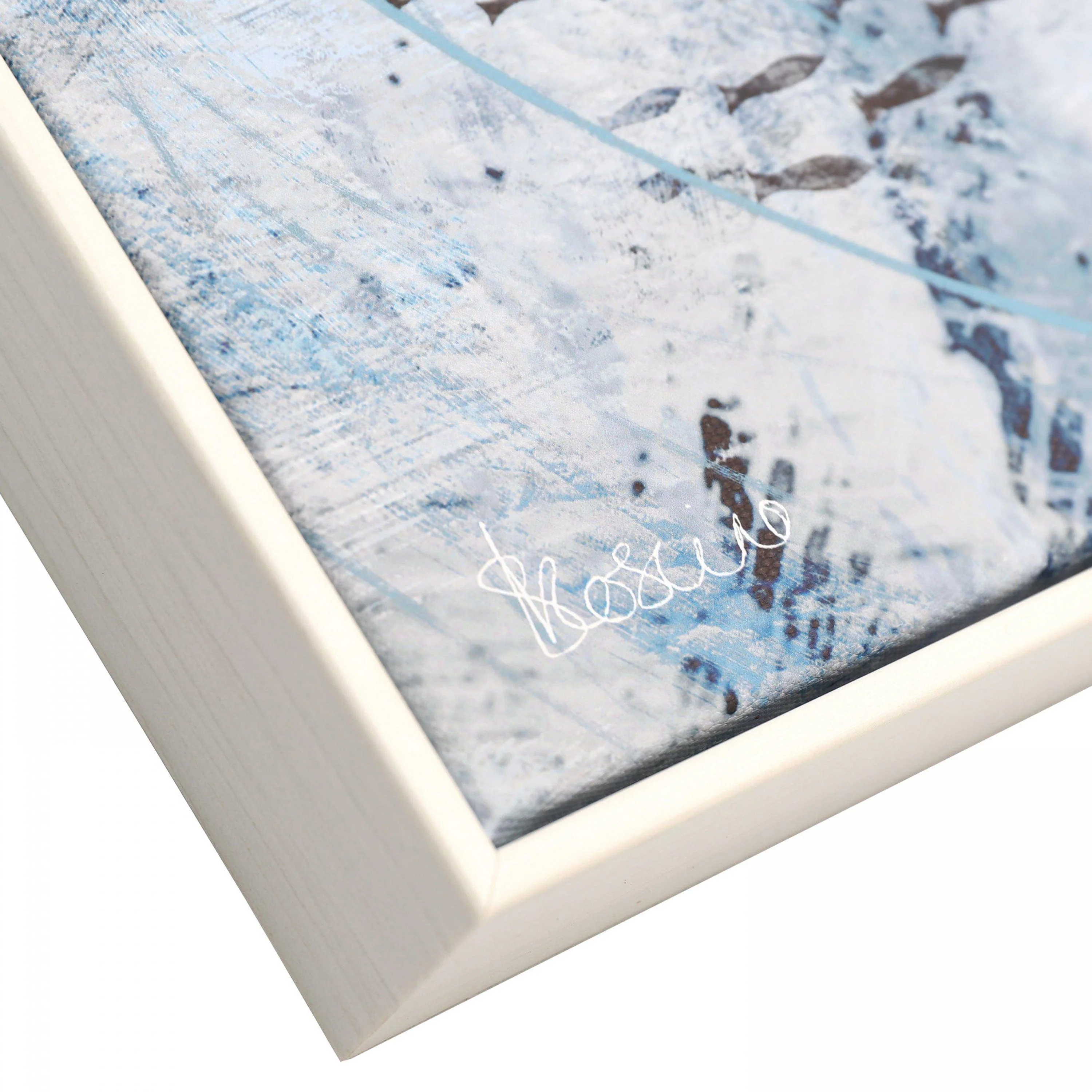 Blue Bay View Framed Canvas - Image 3