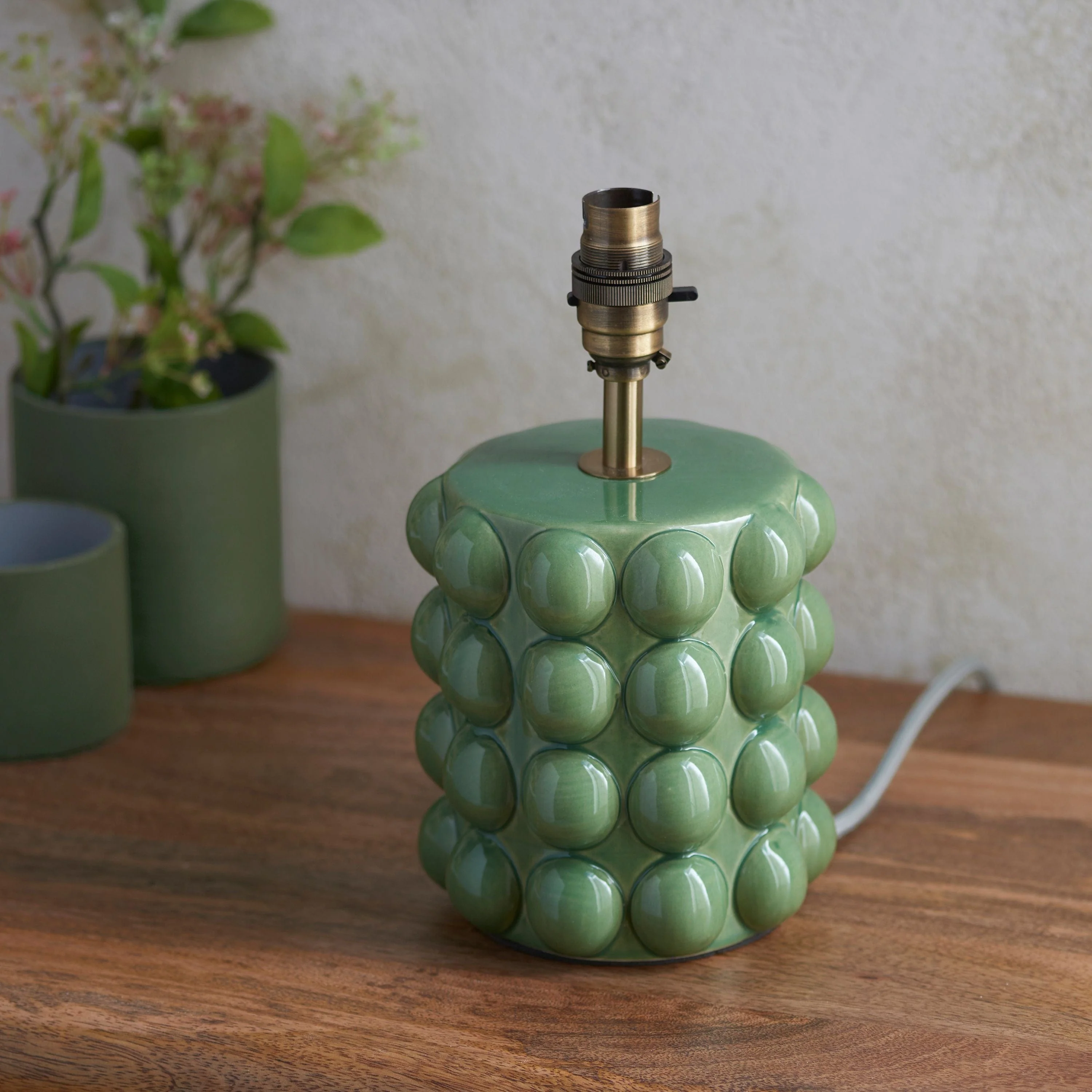 Bobs Table Lamp Base Olive Green Glaze