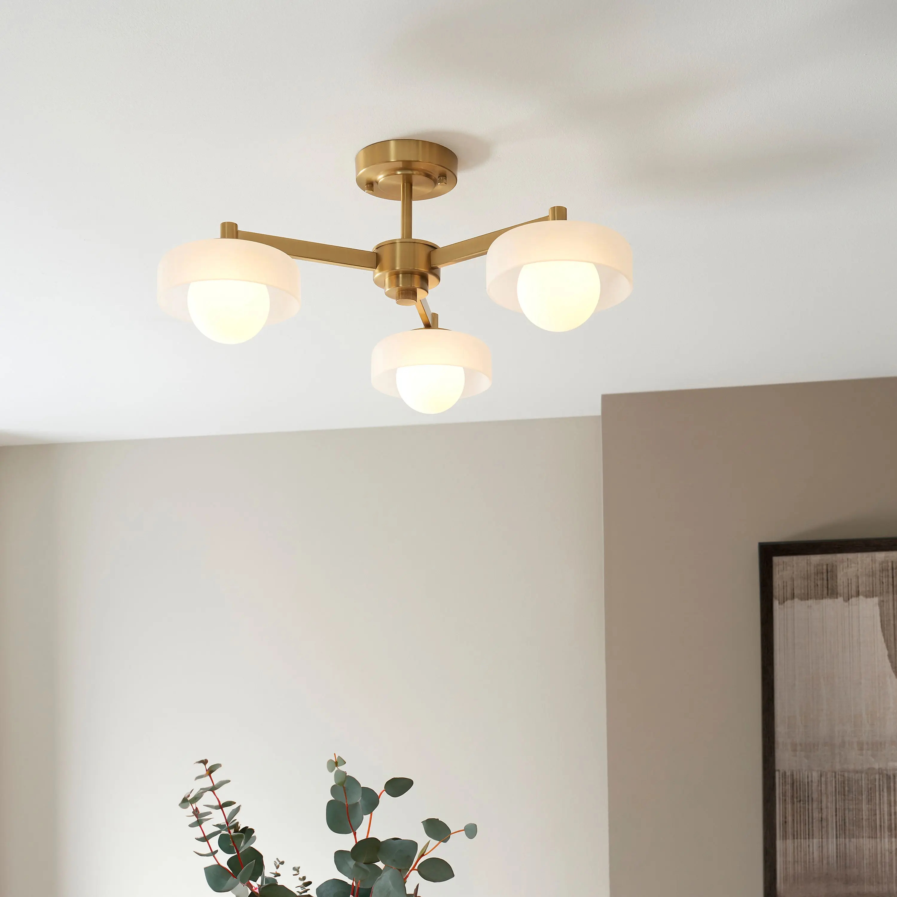 Boss Ceiling Light Brushed Aged Brass - Image 2