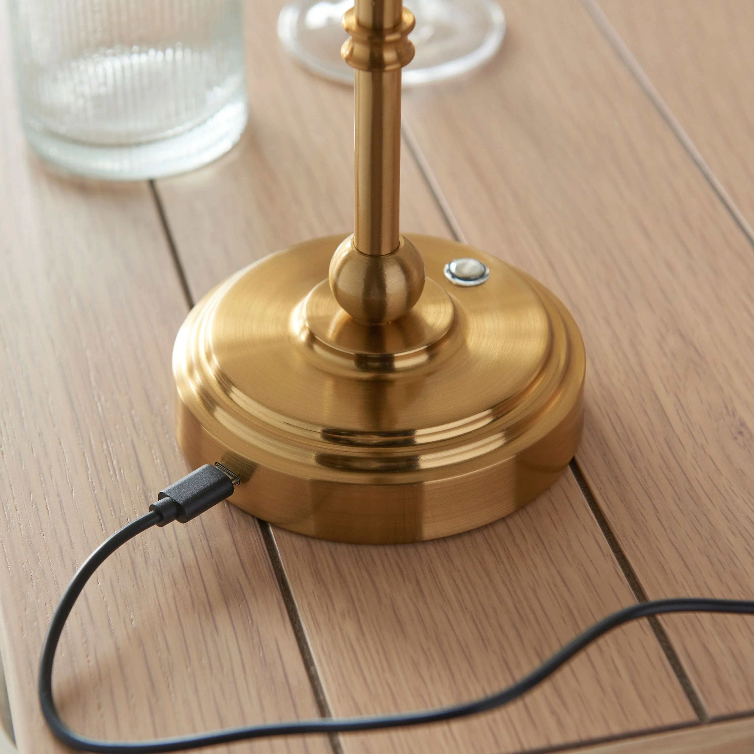 Burleigh Rechargeable Table Lamp Base Aged Brass - Image 8