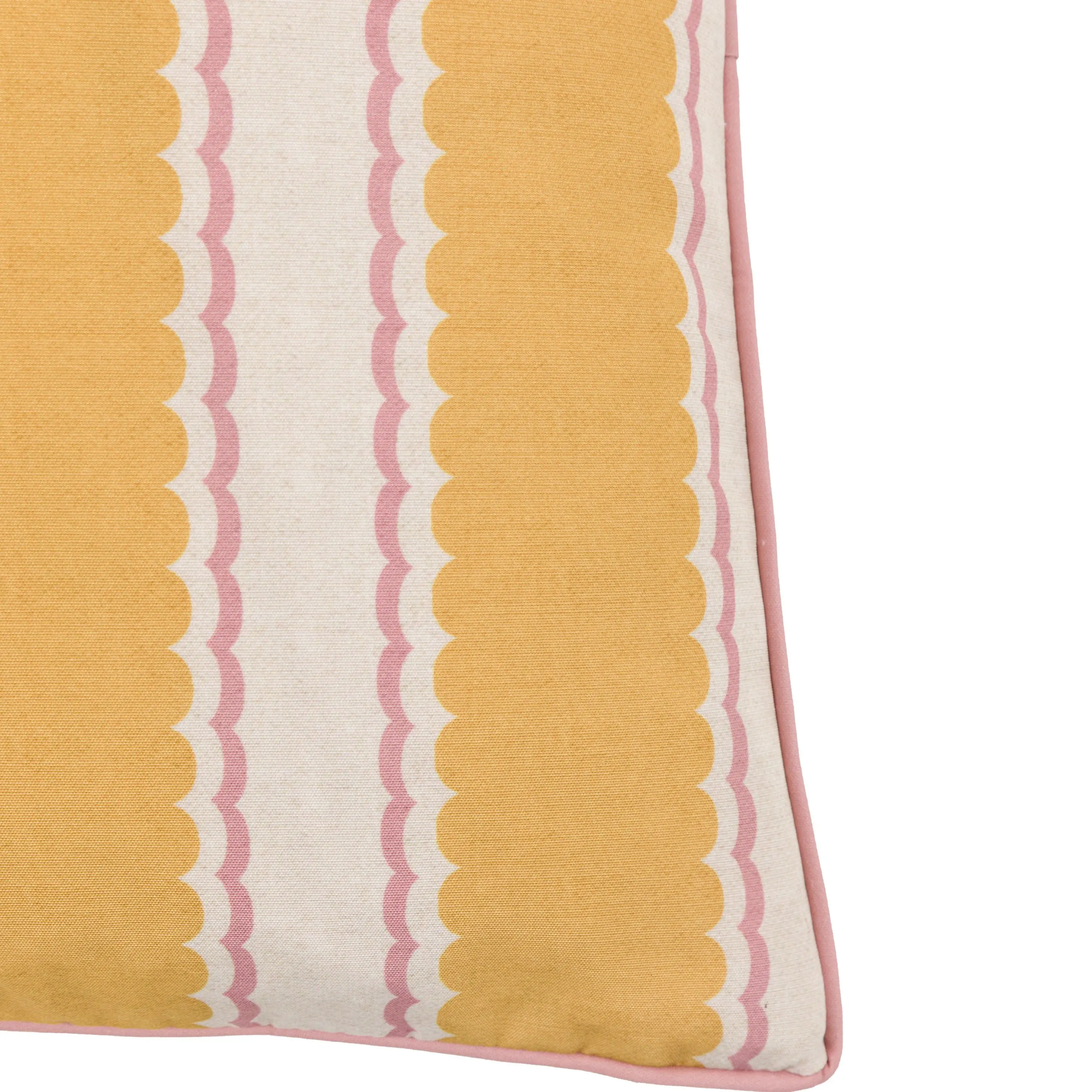 Calivana Stripe Cushion Ochre and Pink - Image 7