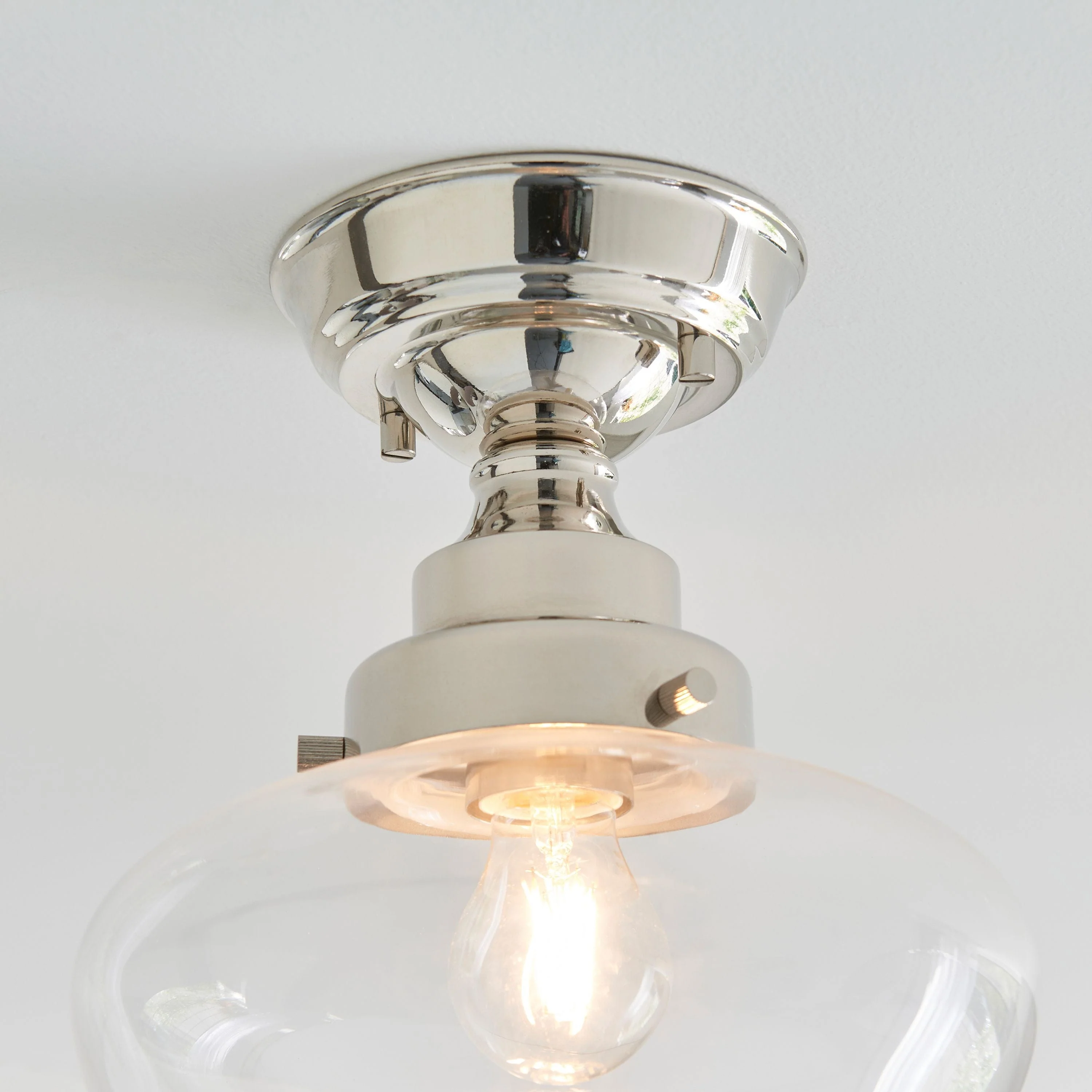 Camenbey 1 Ceiling Light Bright Nickel Clear - Image 6