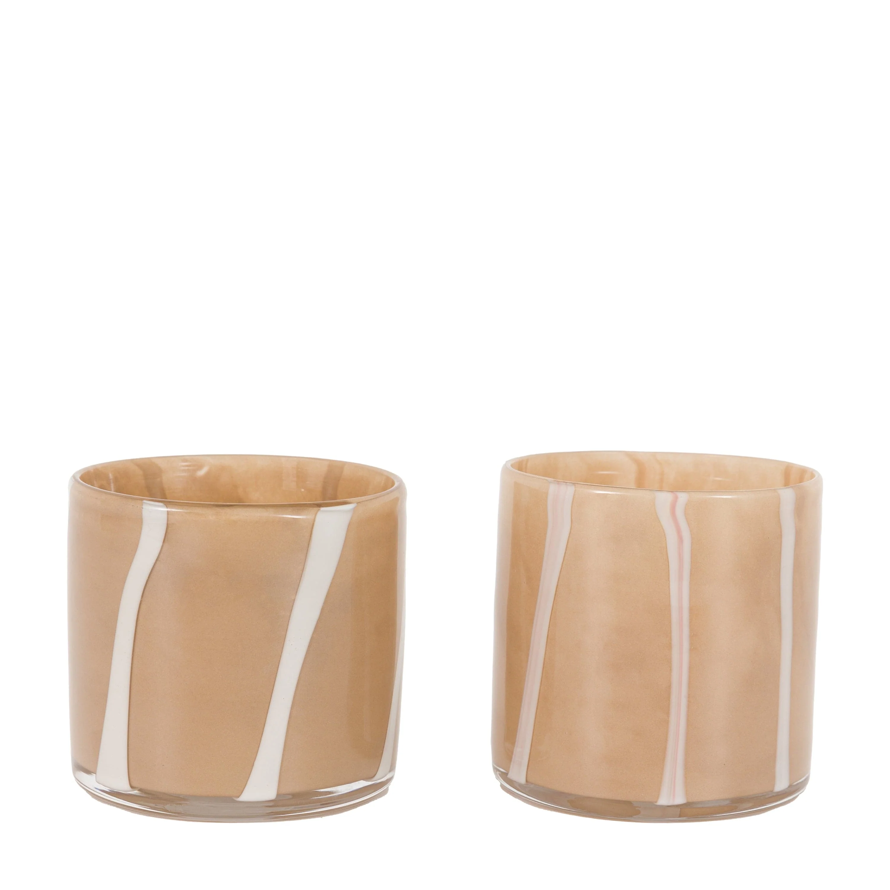 Candy Tealight Holder Beige&Cream 2pk - Image 5