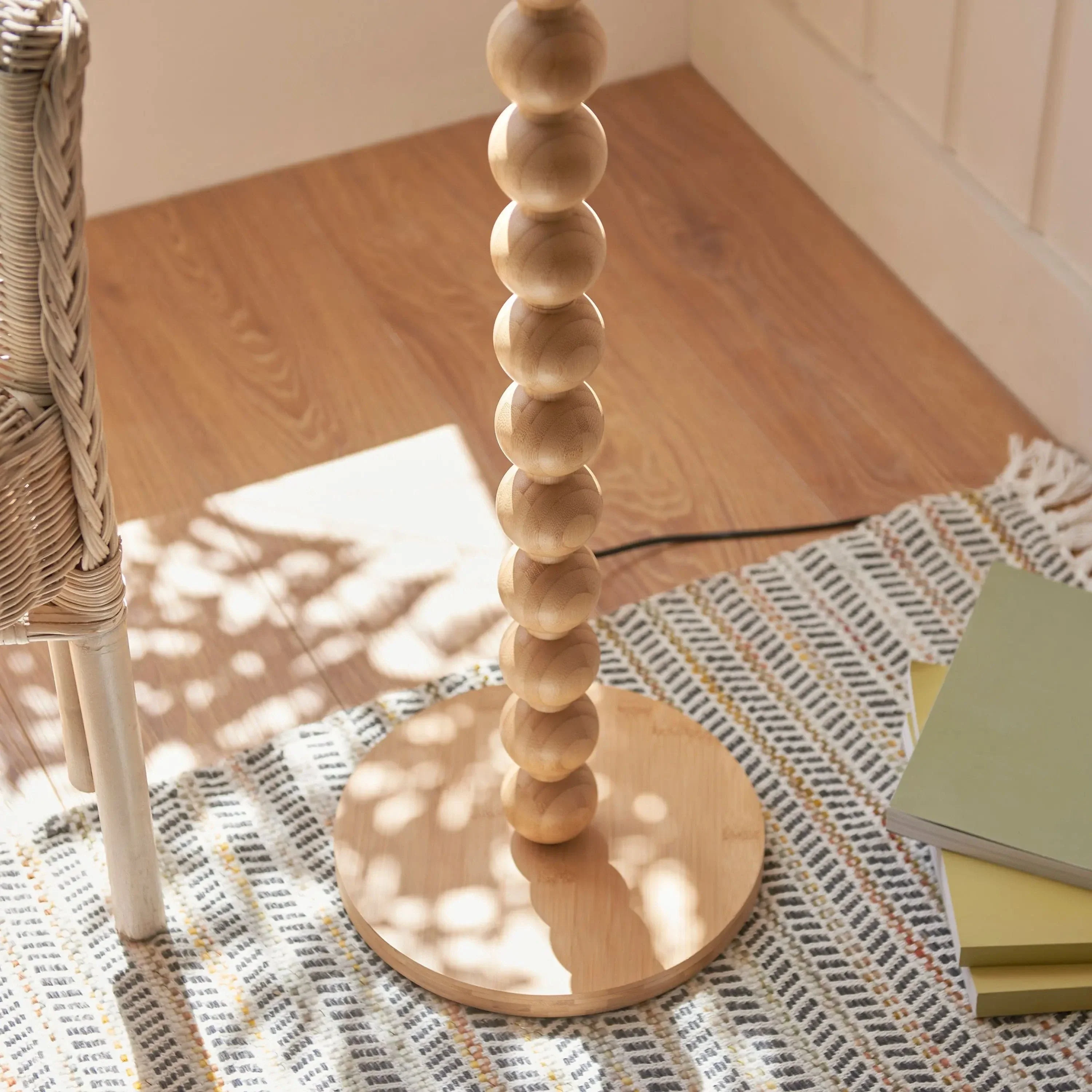 Cane Floor Lamp Base Natural Bamboo - Image 5