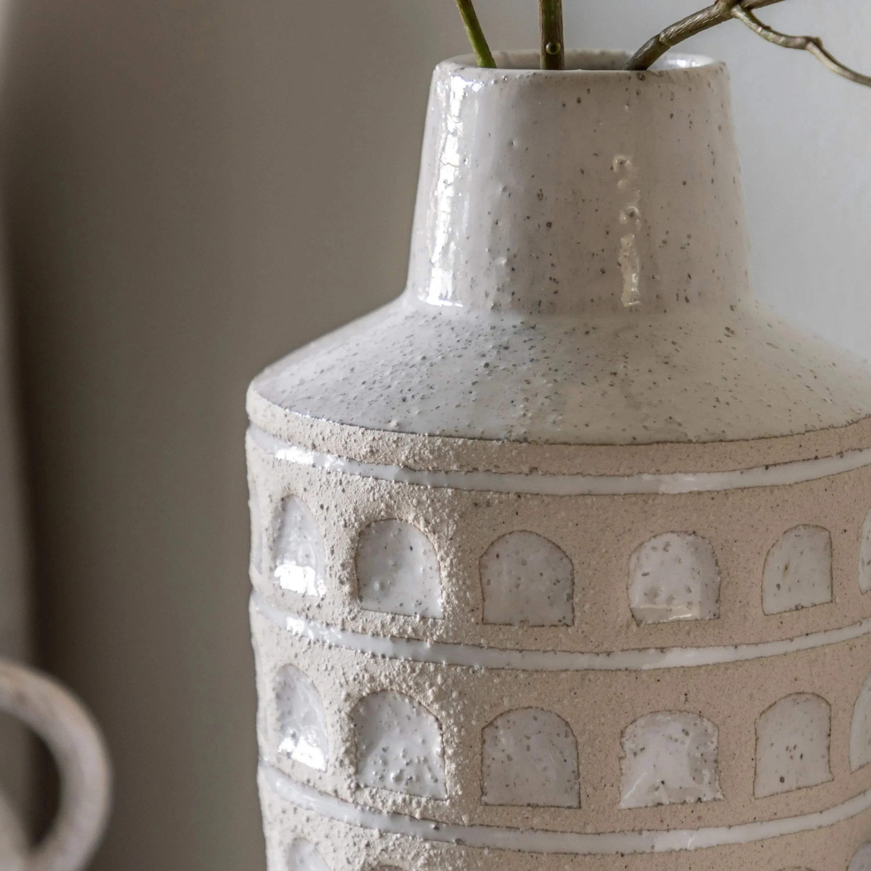 Capua Ceramic Graphic Vase - Image 2