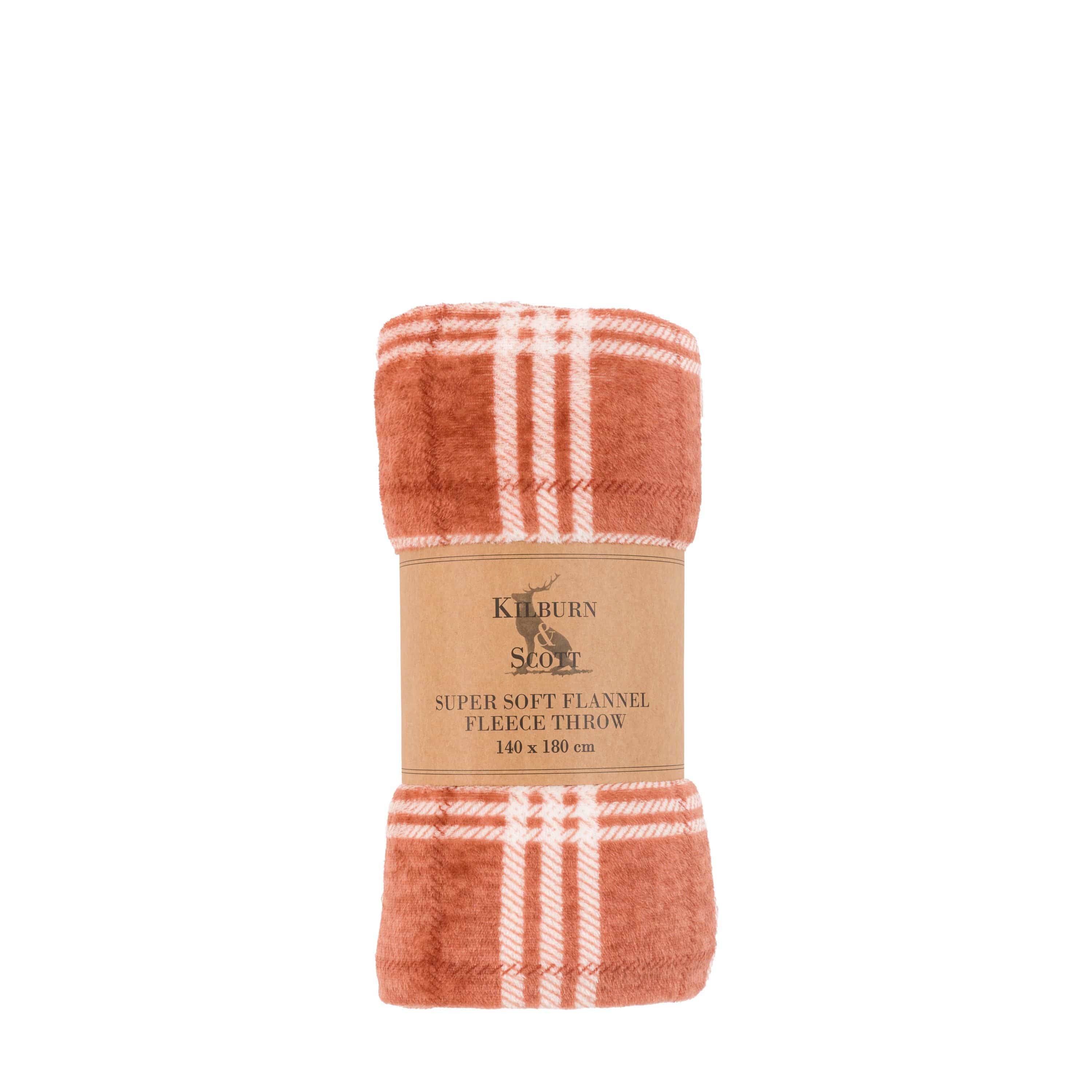 Checkmate Rolled Fleece Nutmeg - Image 4