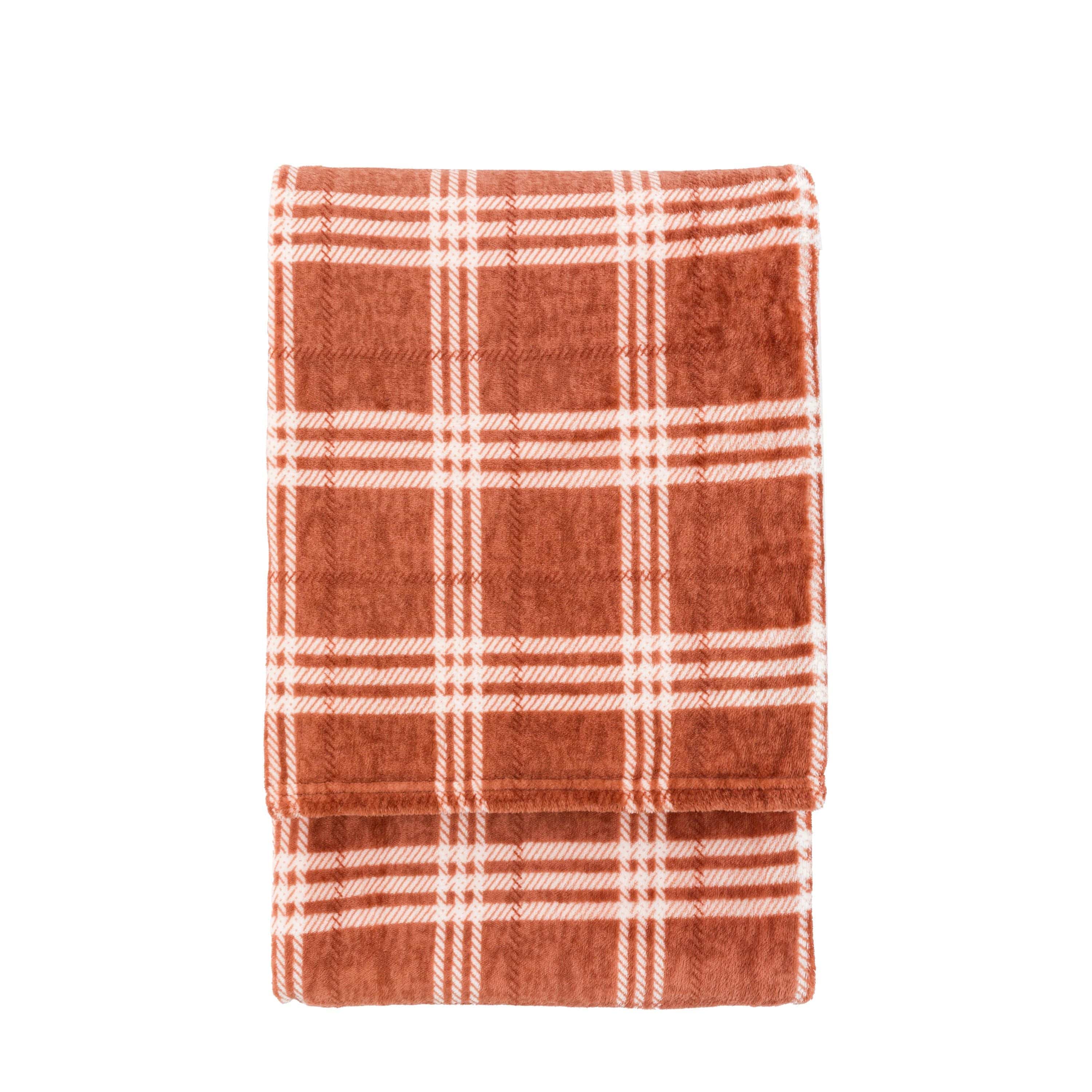 Checkmate Rolled Fleece Nutmeg - Image 5